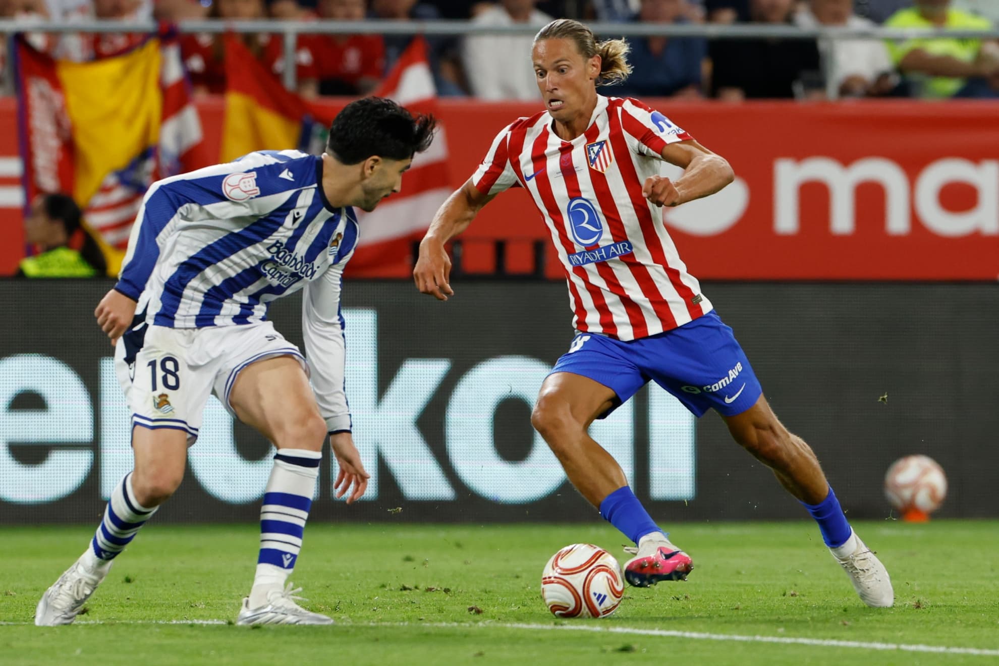 MARCOS LLORENTE, DURANTE EL PARTIDO.