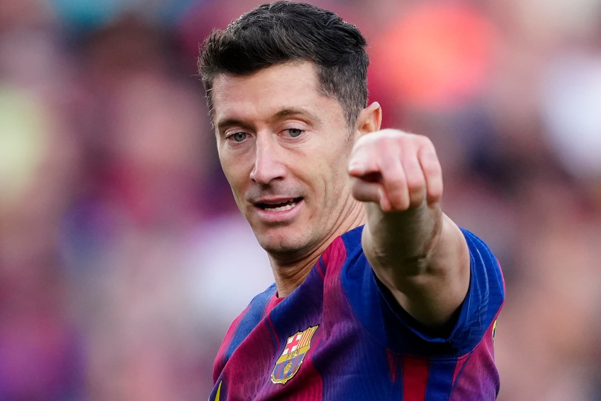 Robert Lewandowski, delantero del Barcelona.