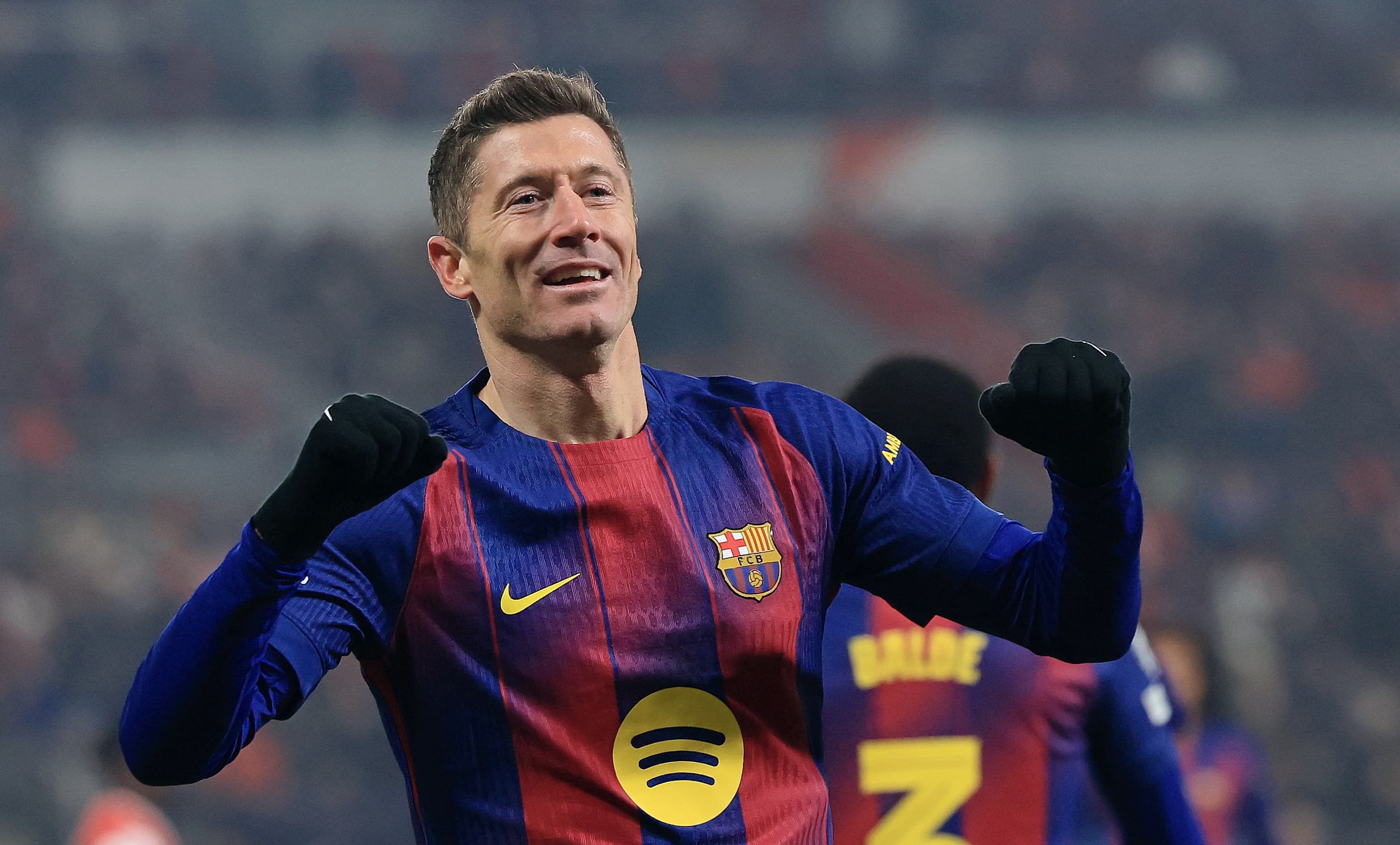Robert Lewandowski, delantero del Barcelona.