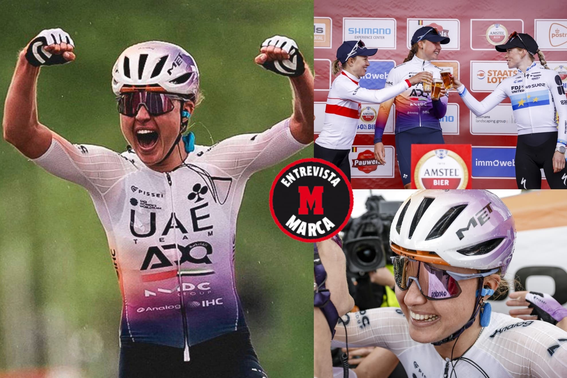 Montaje con varias imágenes de Blasi este domingo.