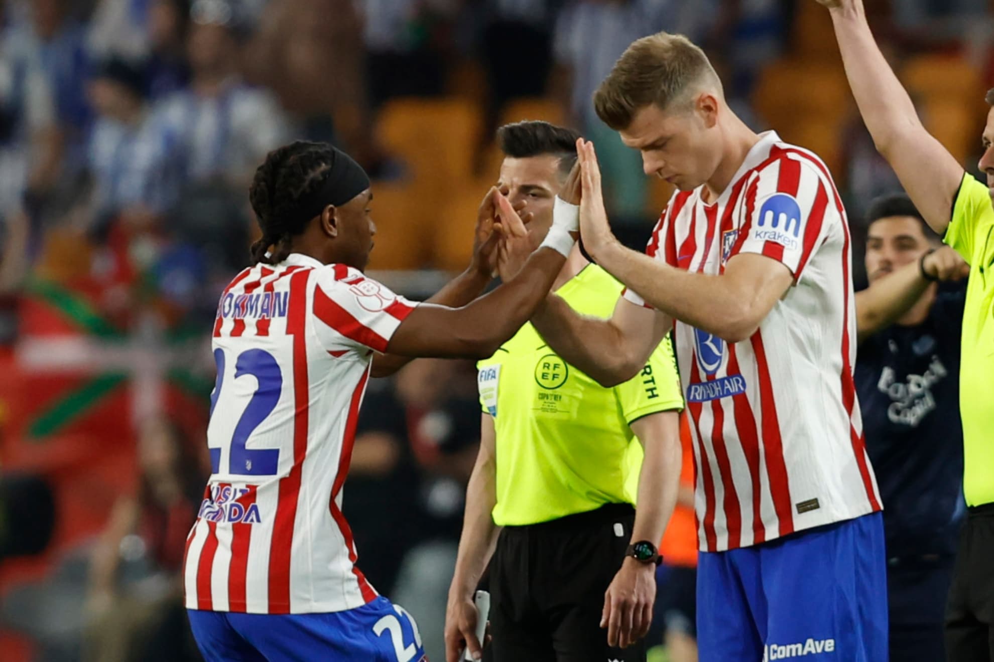 Lookman y Sorloth, durante la final de Copa del Rey.