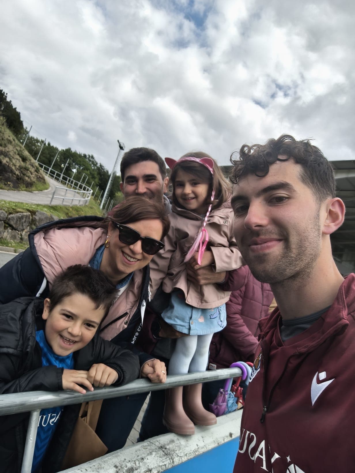 Marrero, con Lander, sus padres (Mariana y Juan) y su hermana (Maddi).