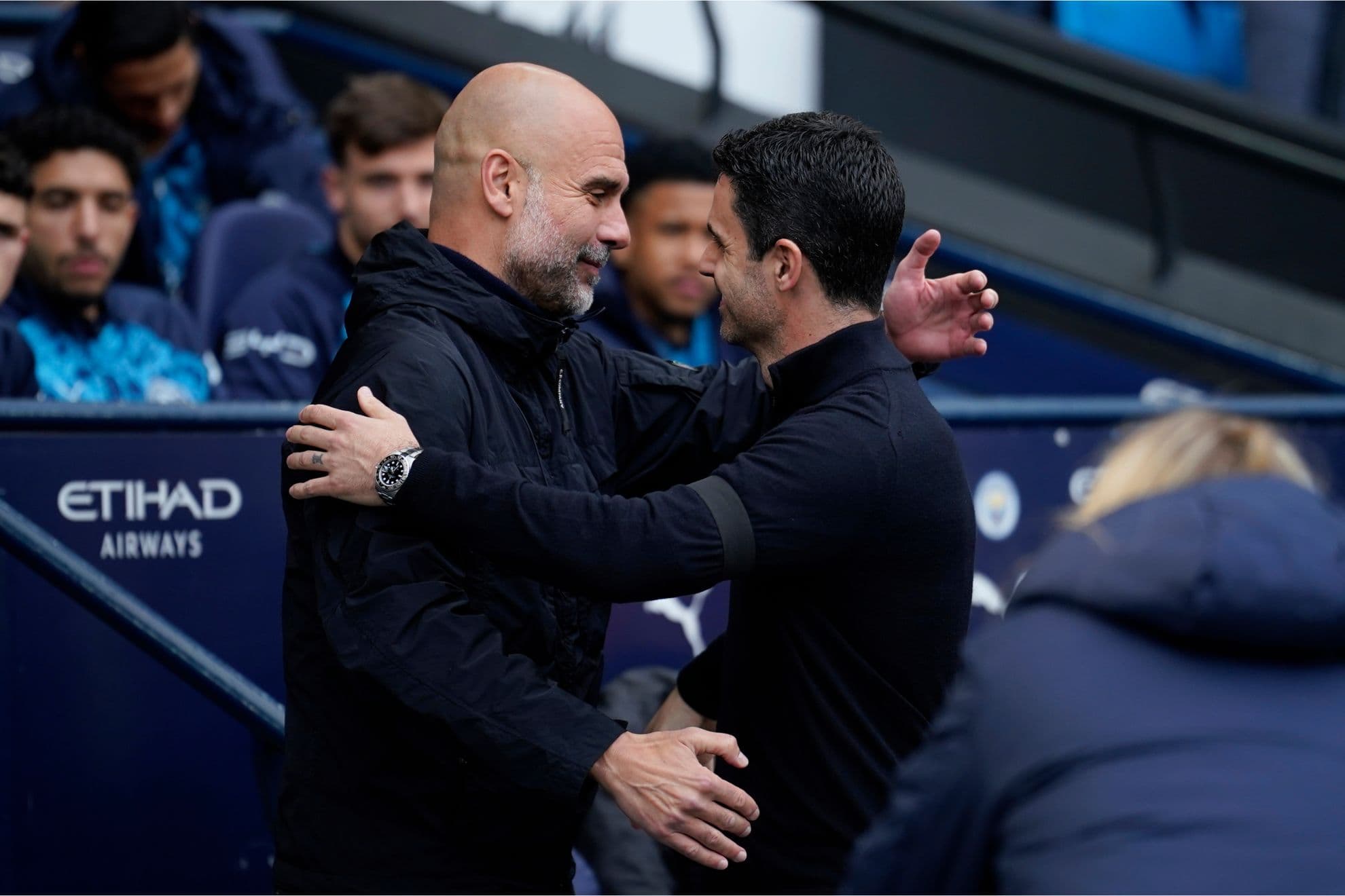 Pep Guardiola y Mikel Arteta