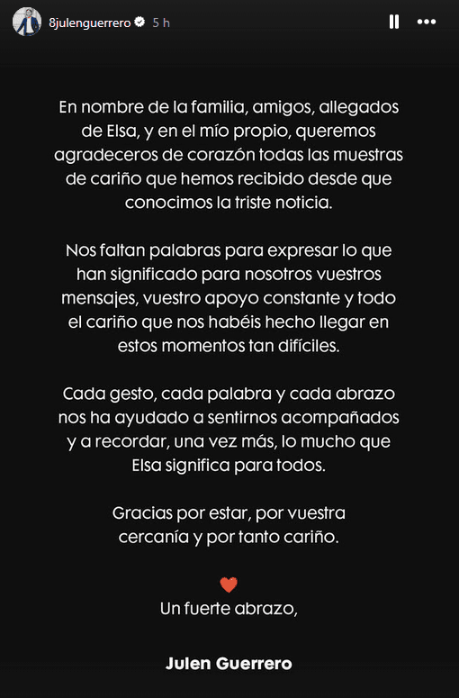 Story de Julen Guerrero