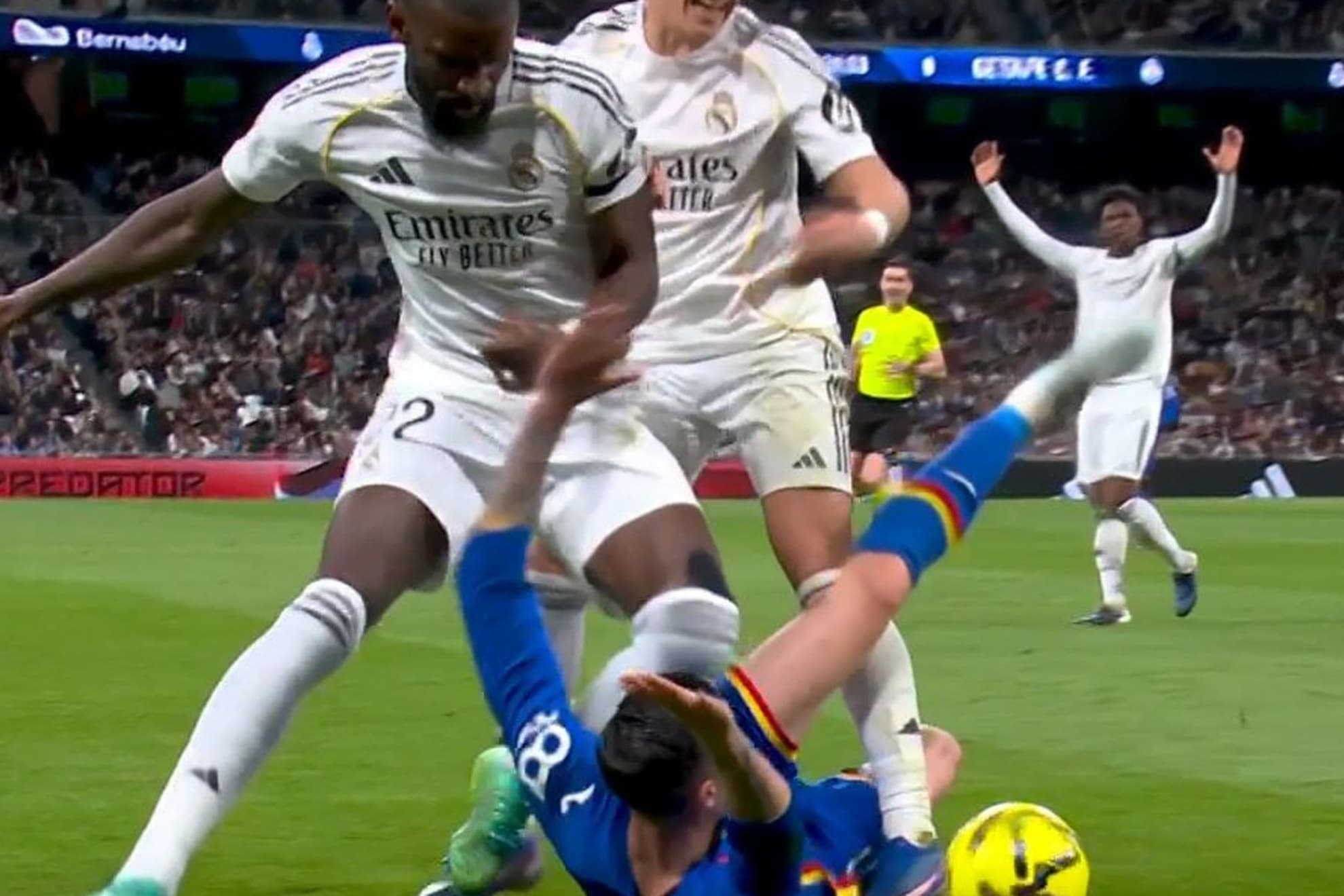 Diego Rico explotó contra Rüdiger y su rodillazo en la cara: "Va a reventarme"