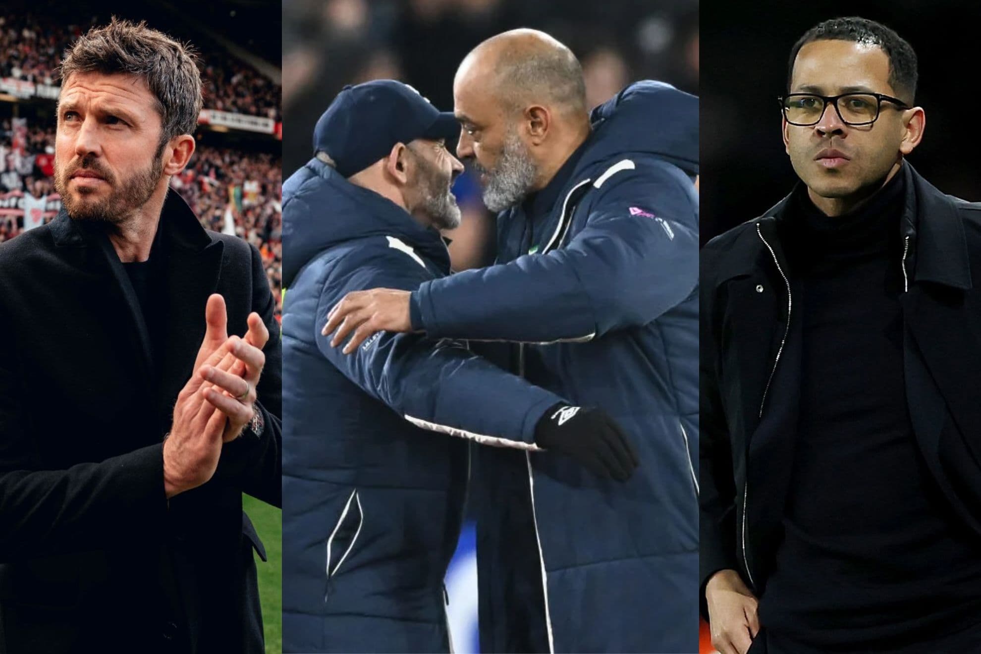 Michael Carrick, Nuno Espírito Santo y Paco Jémez, y Liam Rosenior