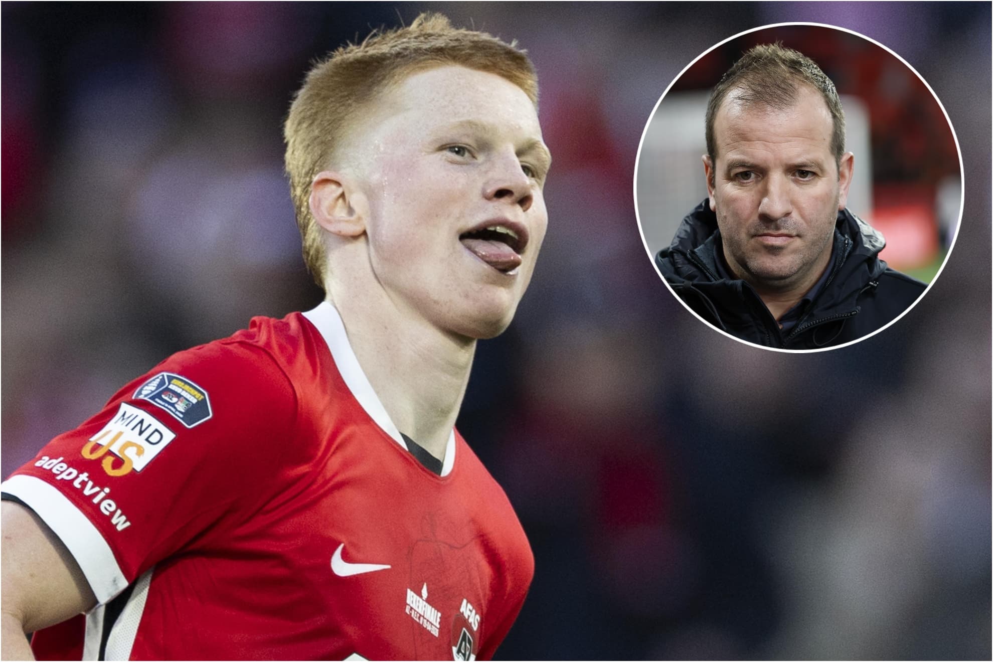 Kees Smit durante un partido con el AZ Alkmaar.