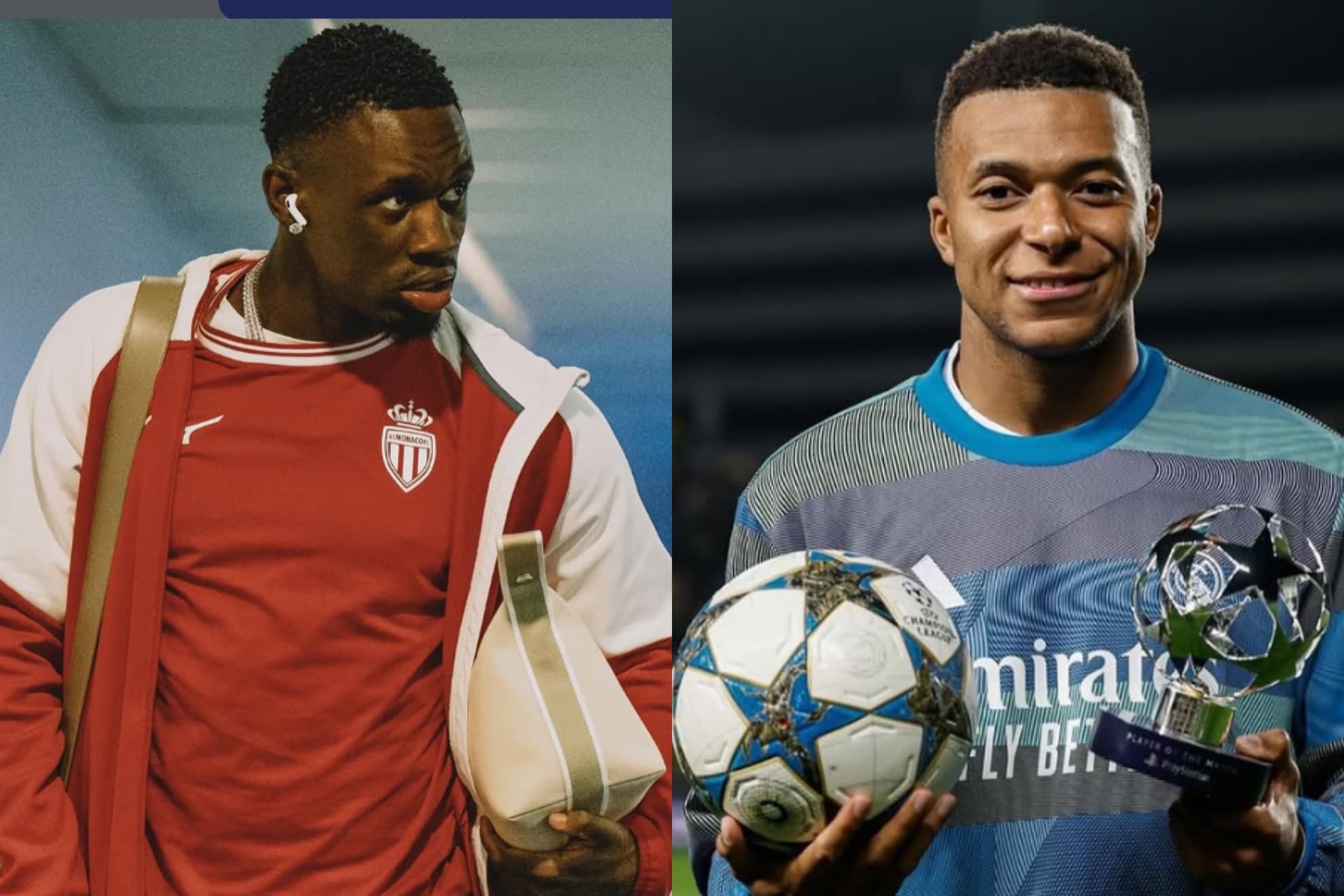Folarin Balogun y Kylian Mbappé.