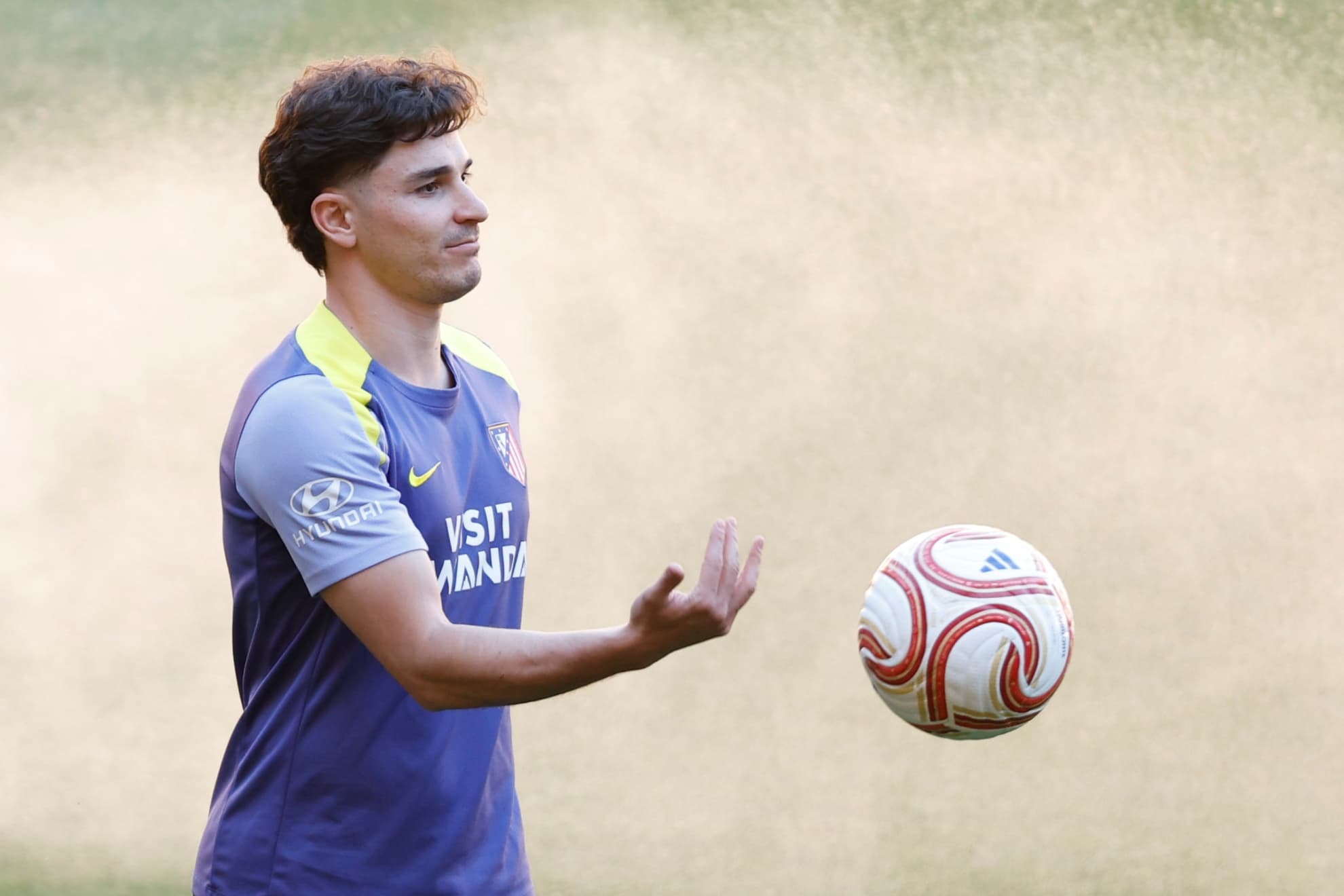 Julián Alvarez, durante un entrenamiento.