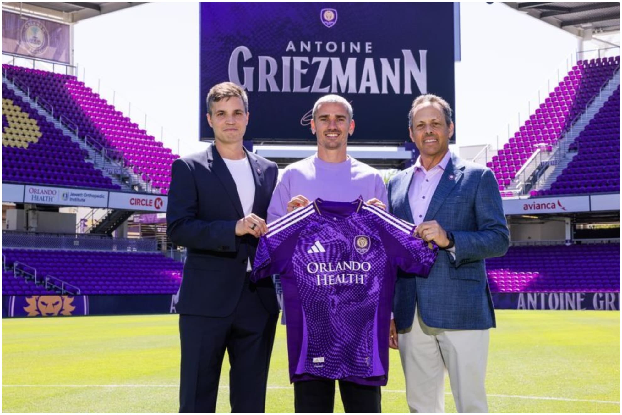 Griezmann, el día de su presentación en Orlando.