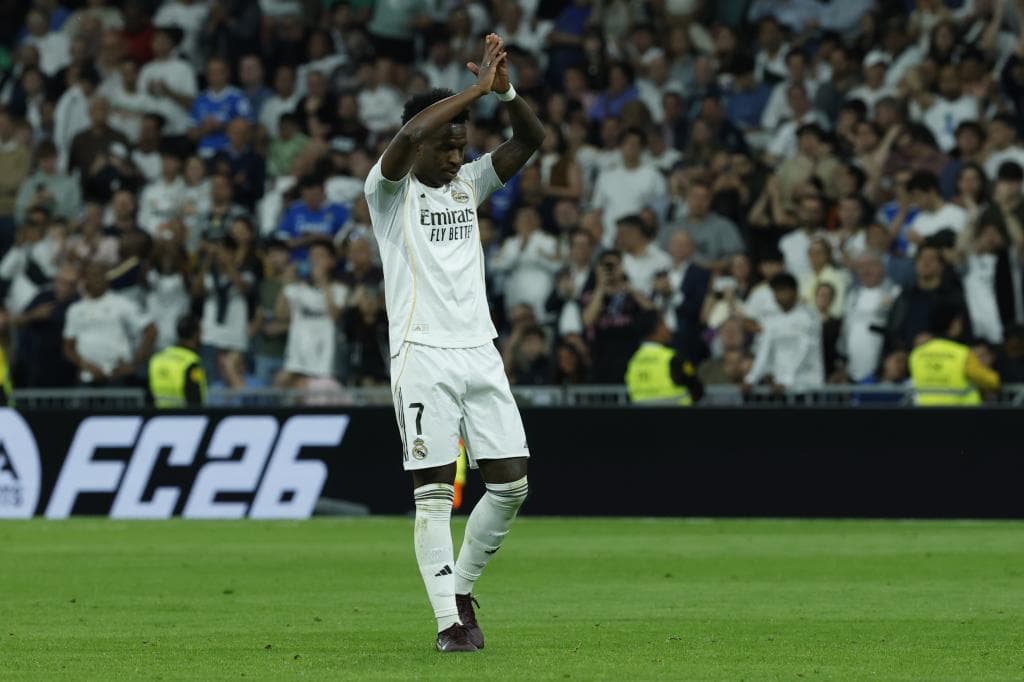 Vinicius pide perdón al Bernabéu tras su golazo.