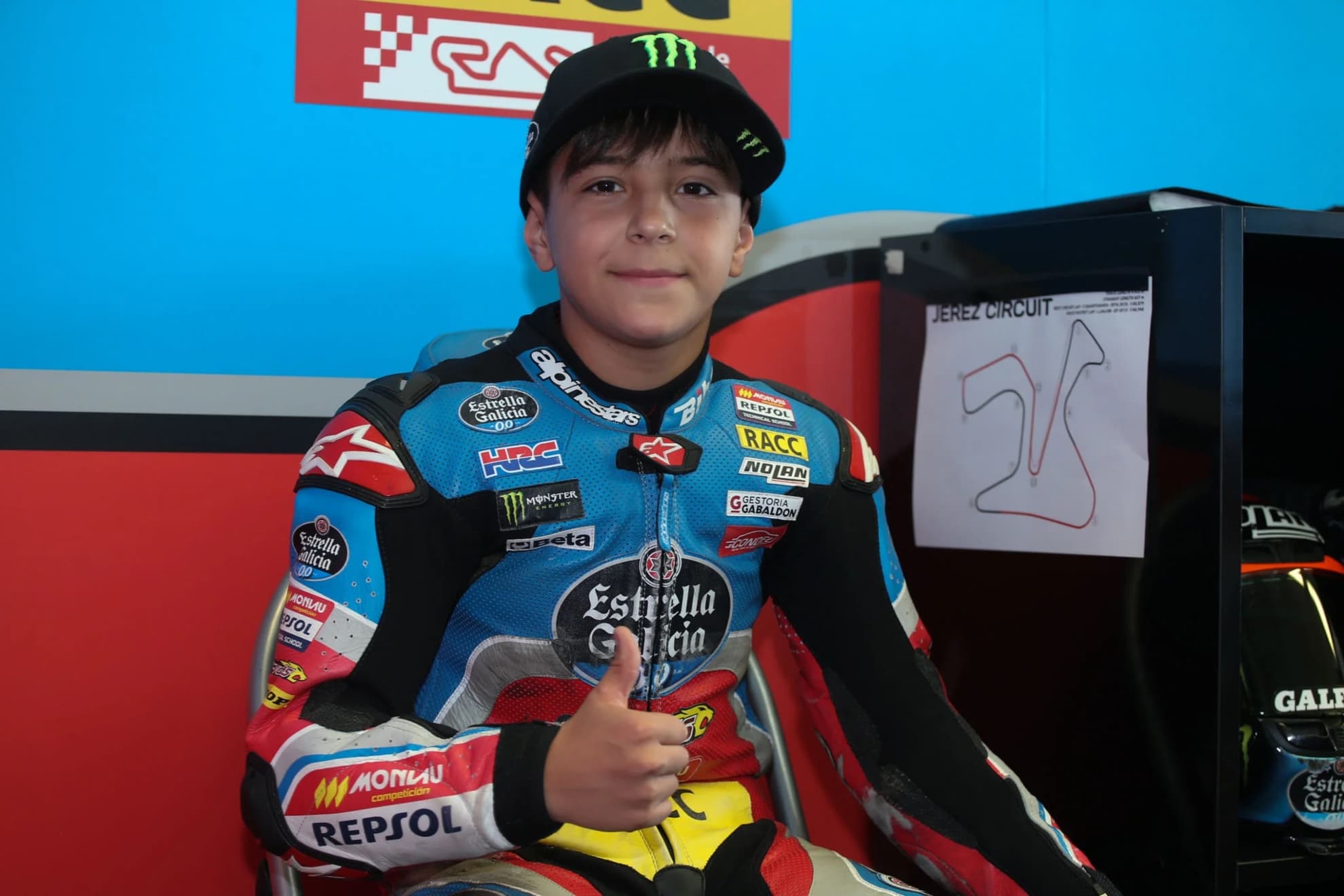 Rueda, de niño, en Jerez.