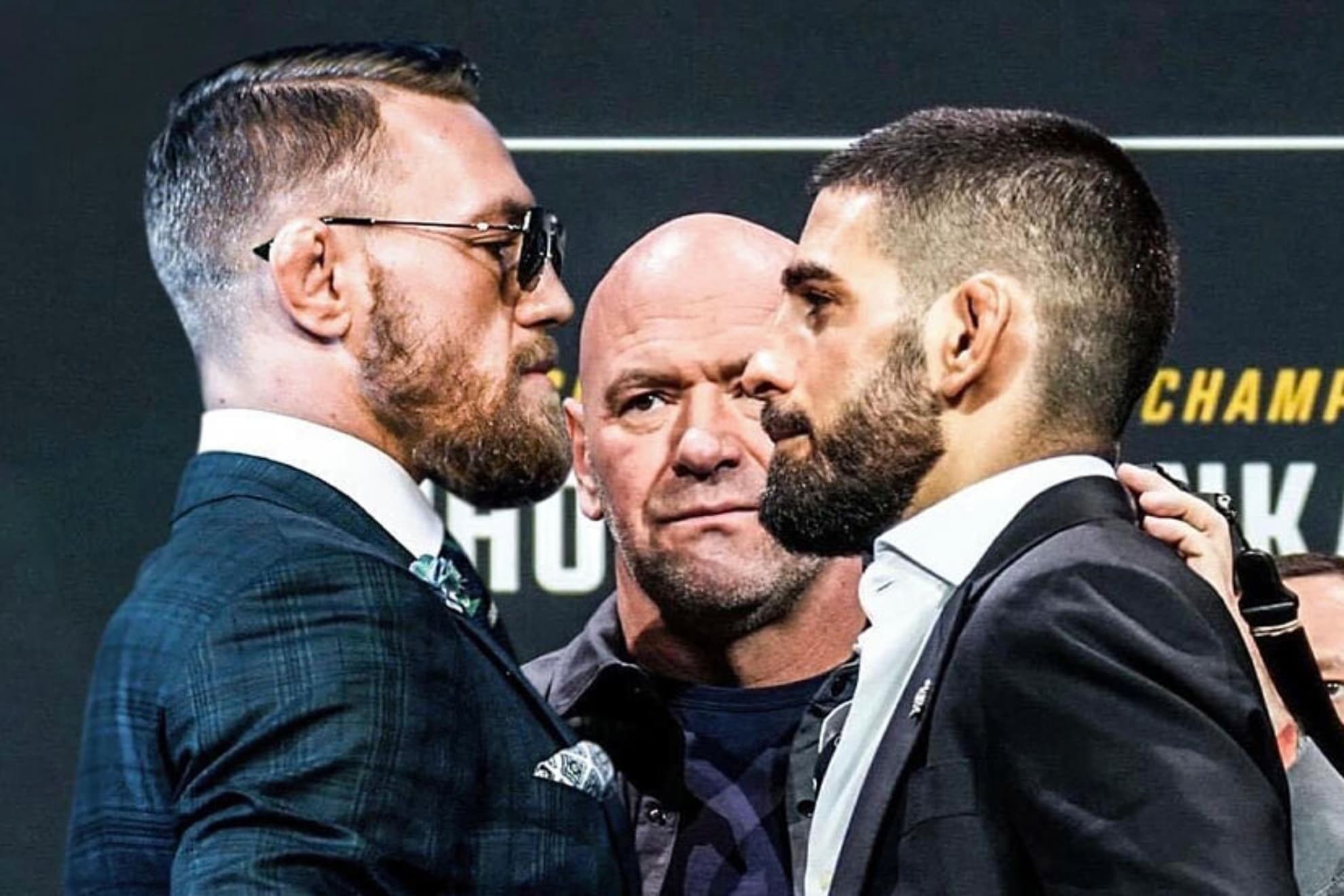 Un montaje con un cara a cara entre McGregor y Topuria.