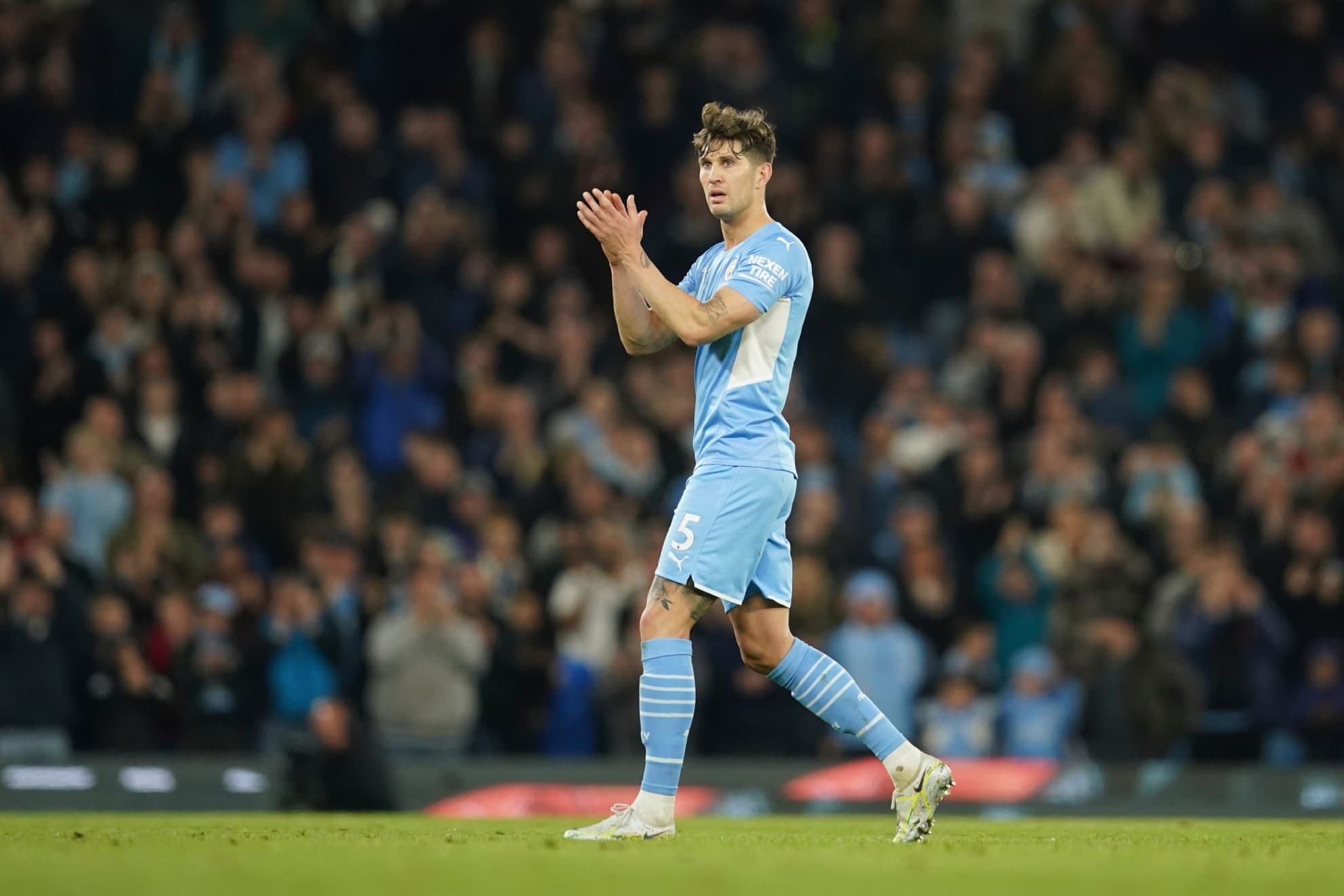 John Stones, en un partido con el City.