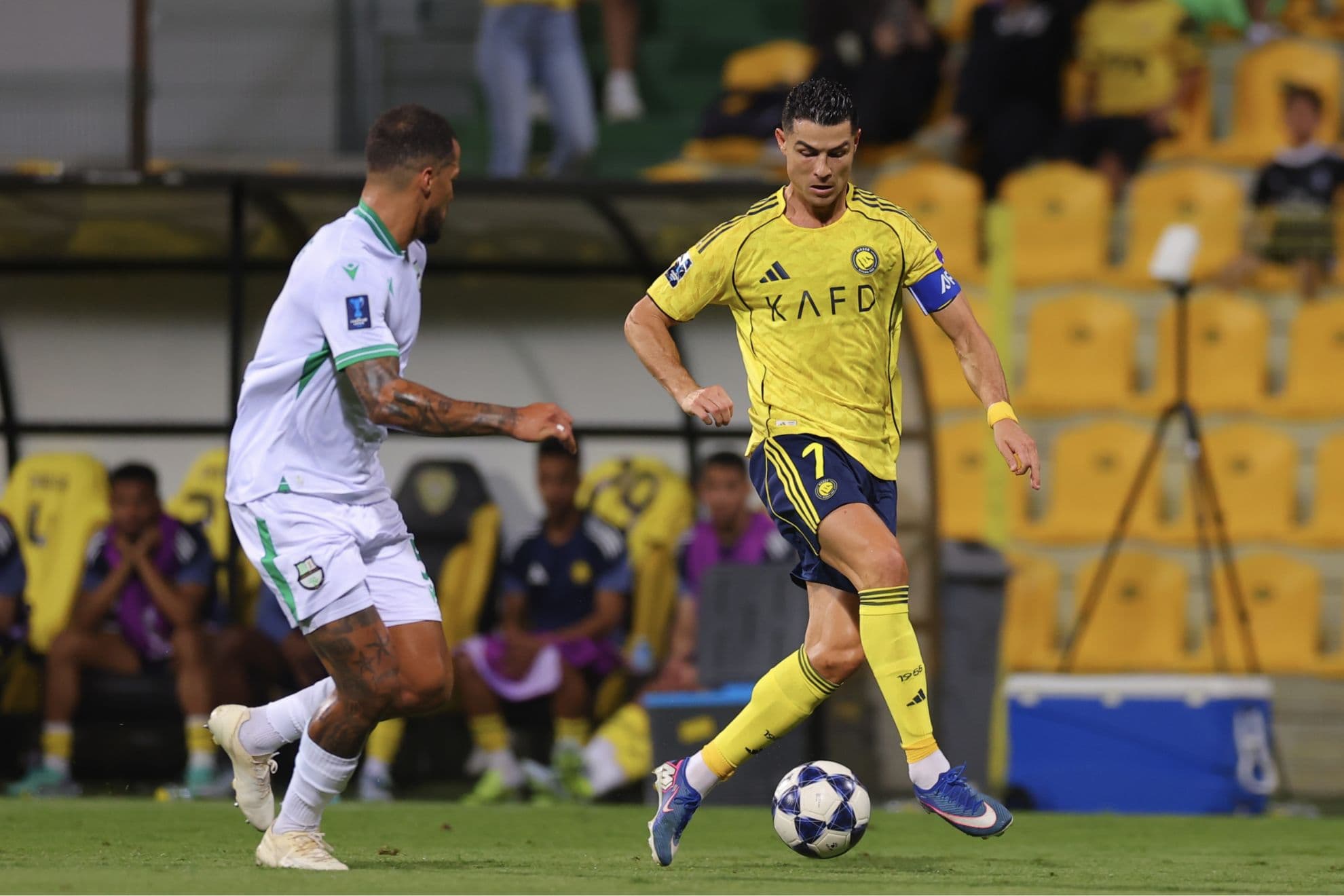 Cristiano Ronaldo, durante el partido contra Al Ahli de Dubai