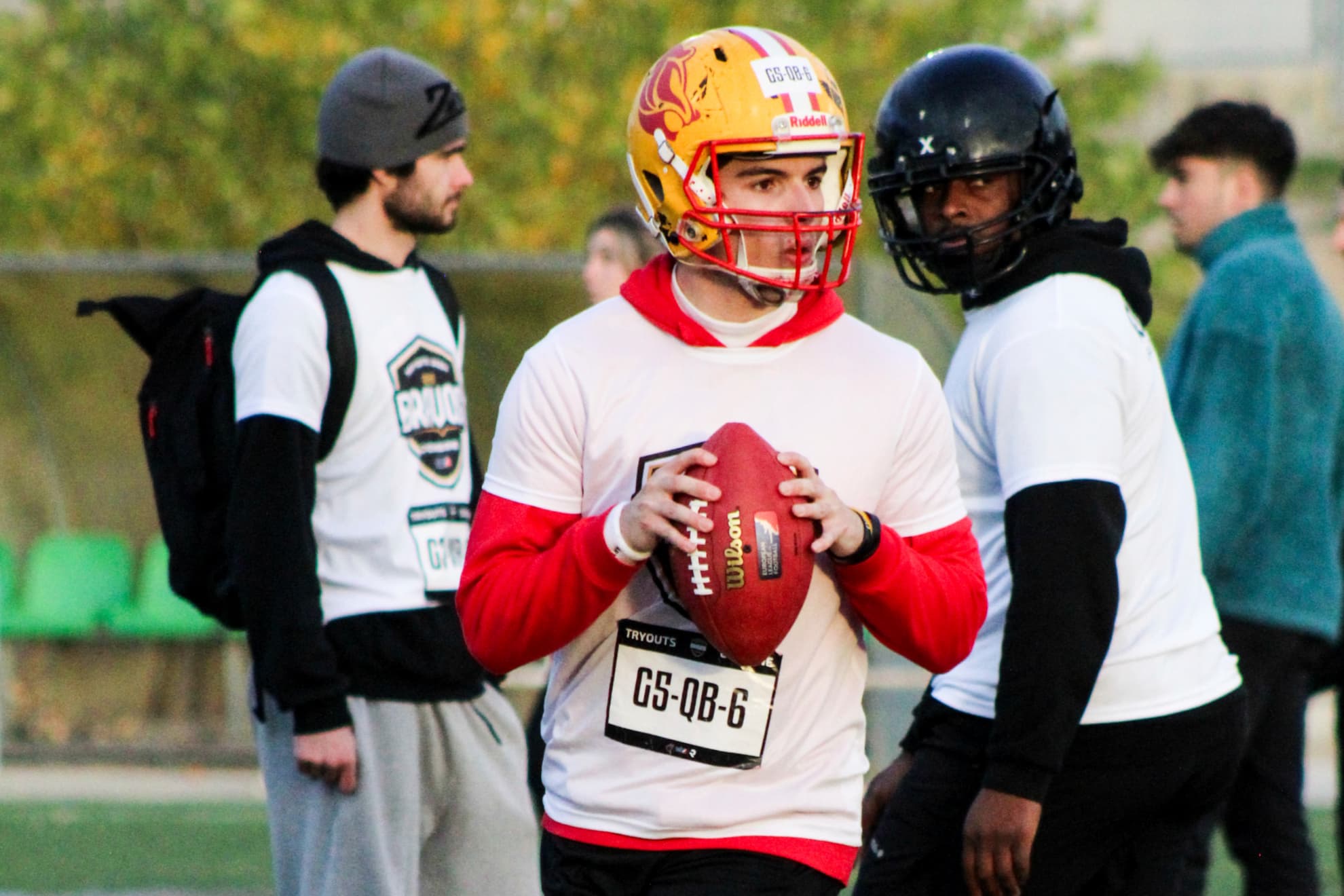Los Madrid Bravos durante un entrenamiento.