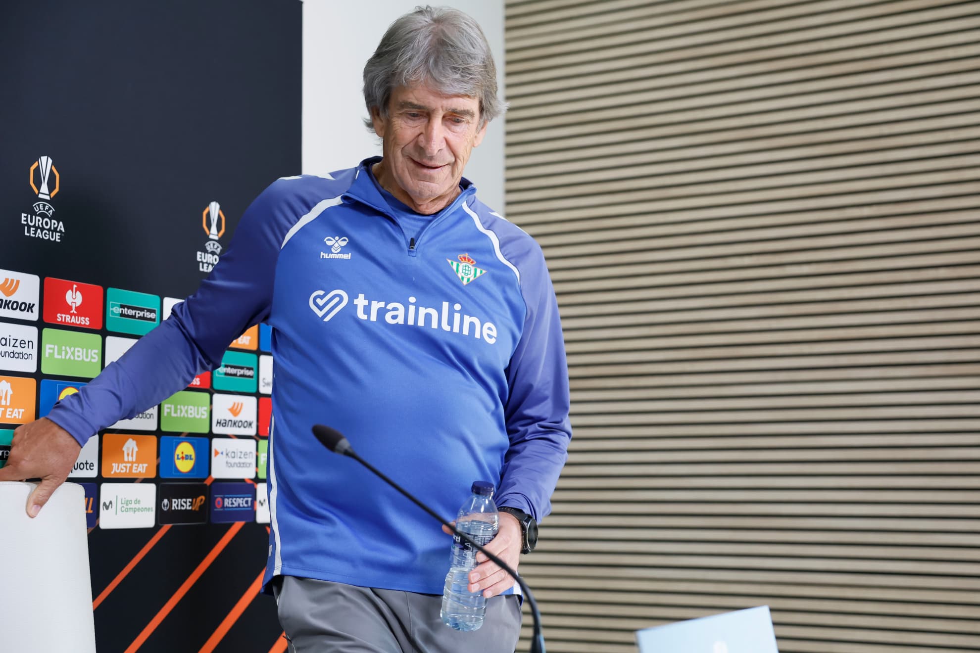 Pellegrini, en la sala de prensa