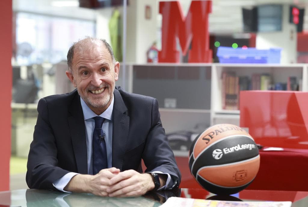 Chus Bueno, durante una visita a la redacción de MARCA.