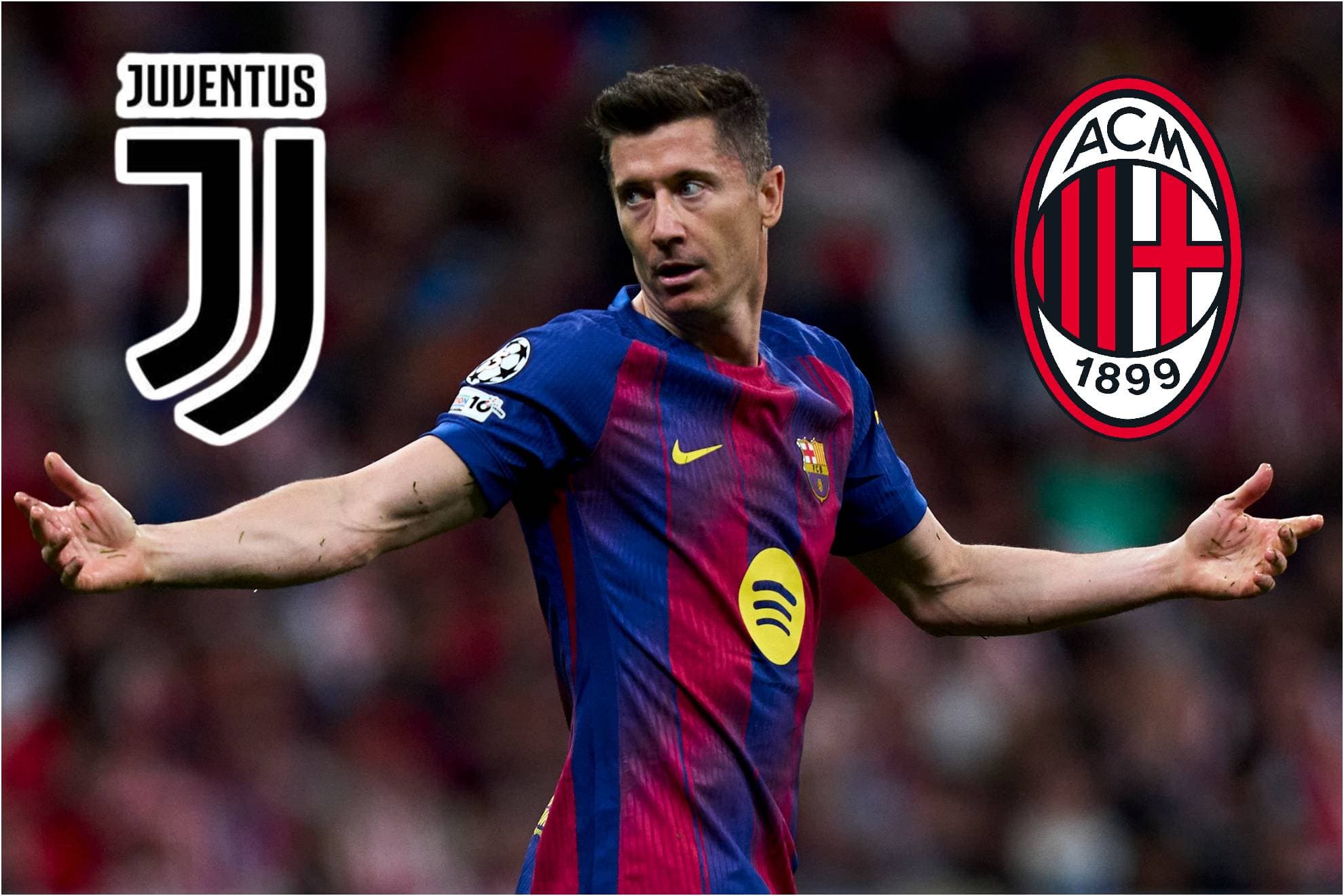 Juventus y Milan, las opciones italianas para Lewandowski.