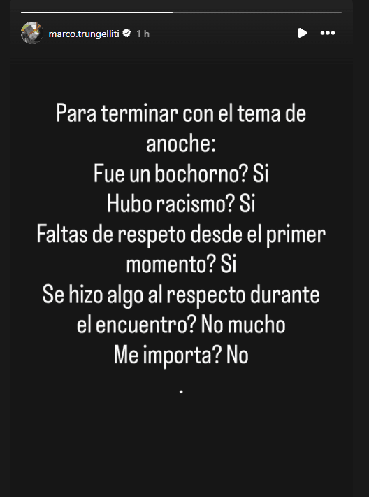 El mensaje de Marco Trungelliti