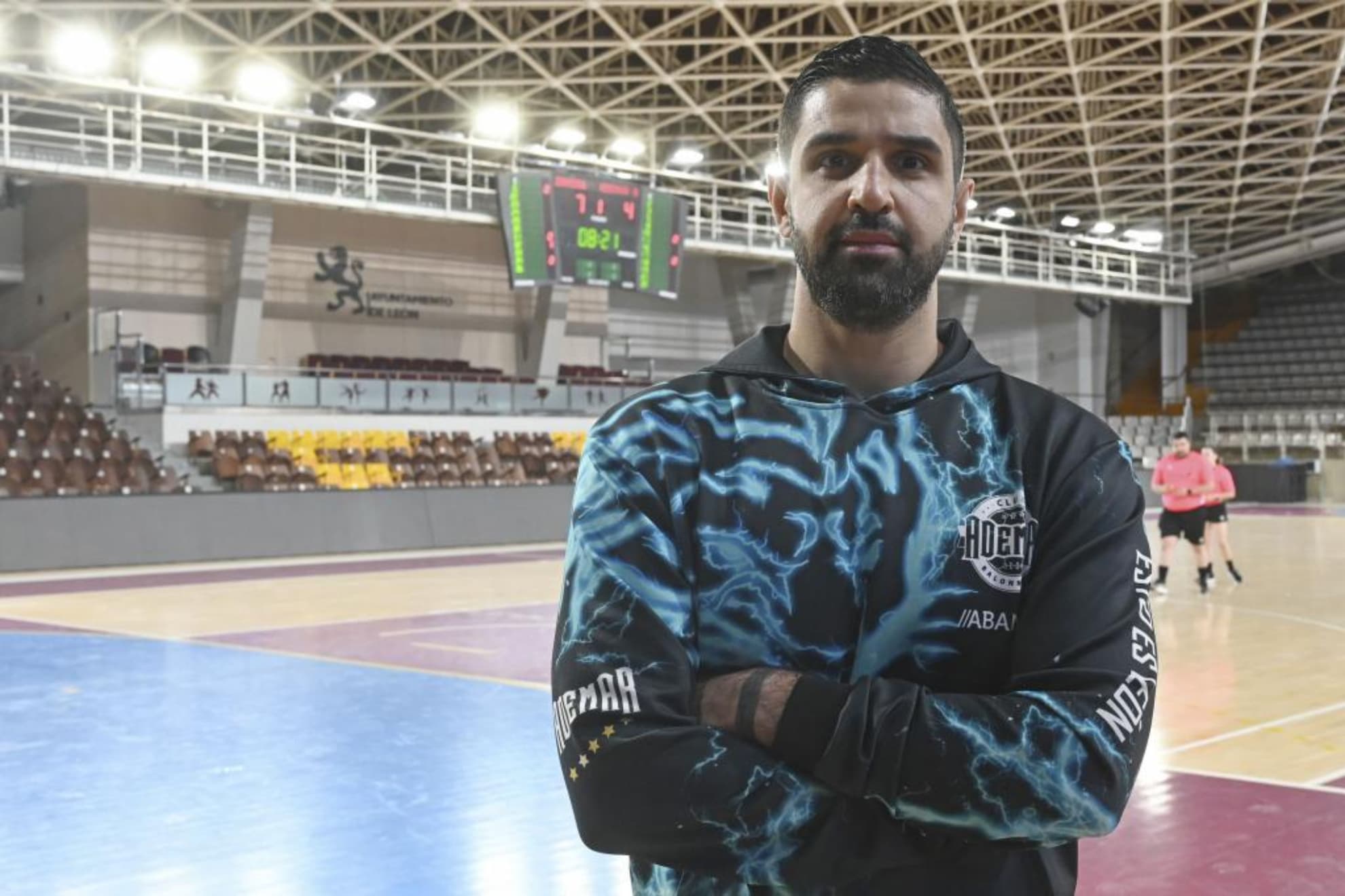 Saeid Barkhordari,en la pista de Ademar.
