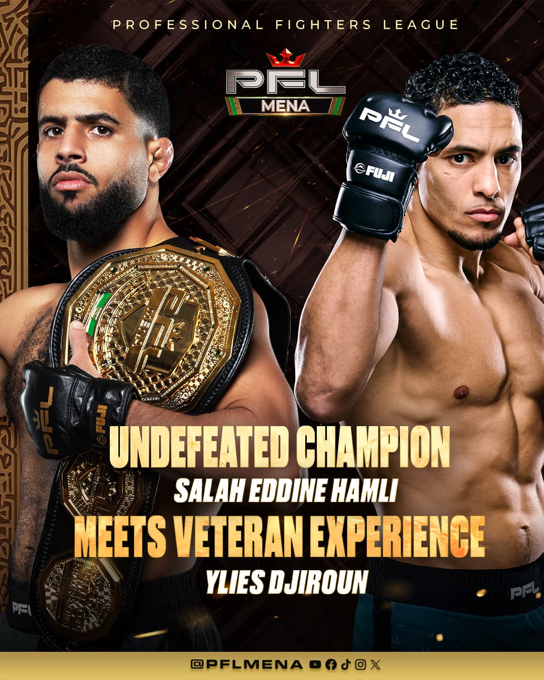 El cartel del combate.