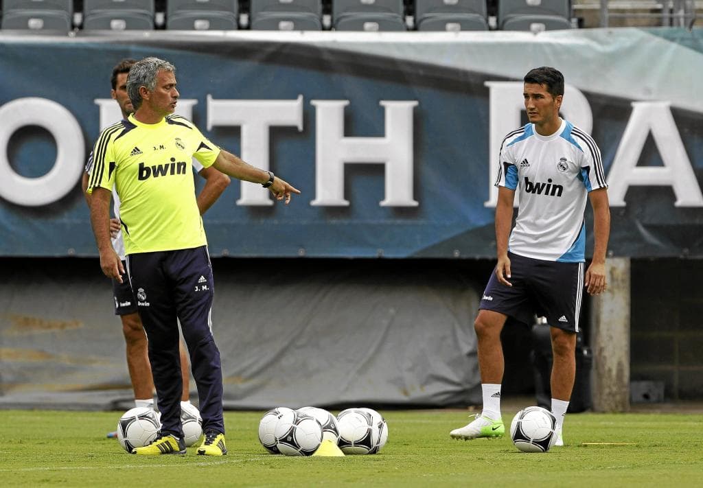 Mourinho y Sahin durante una pretemporada del Real Madrid en Estados Unidos.