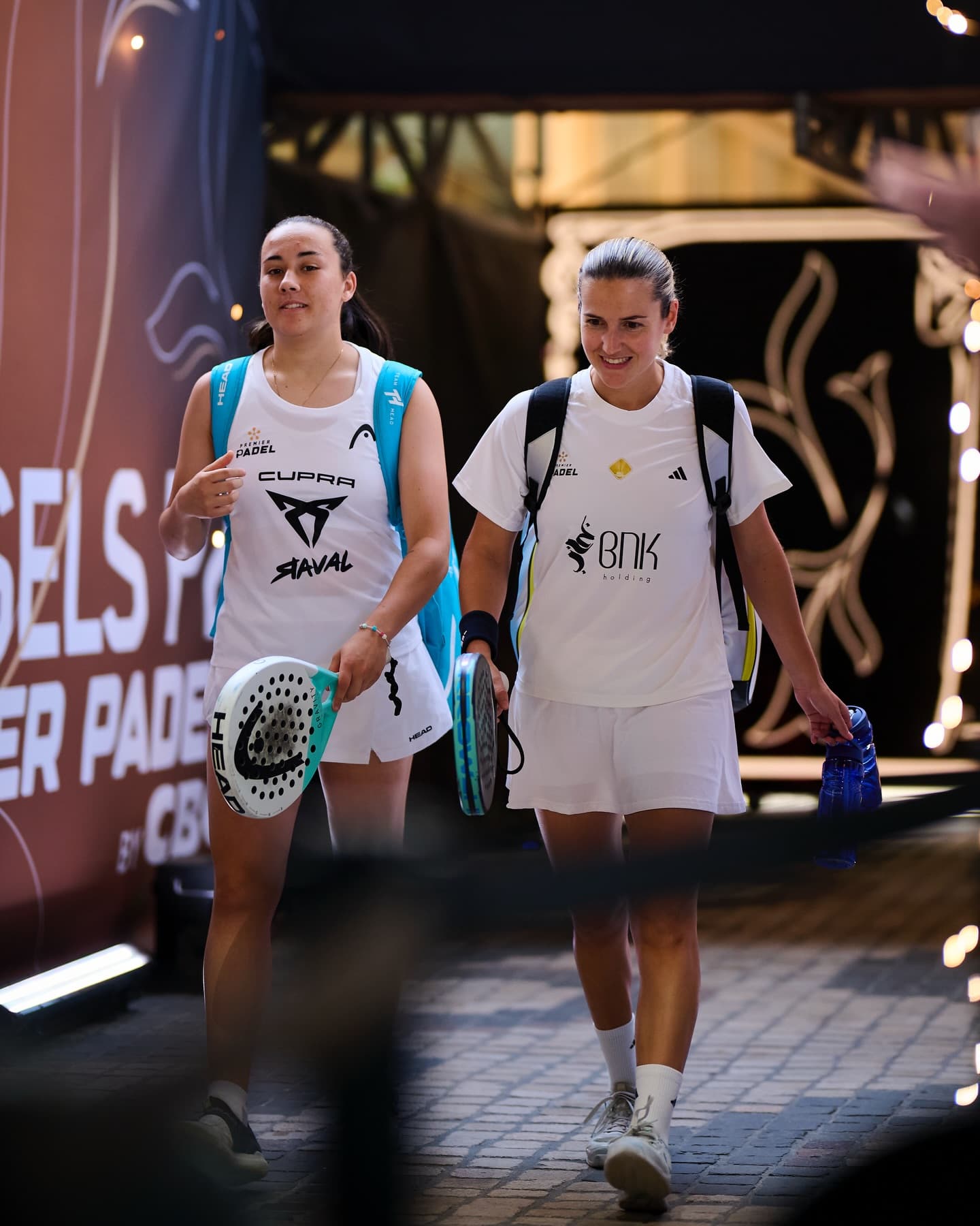 Ustero y Sánchez antes del partido.