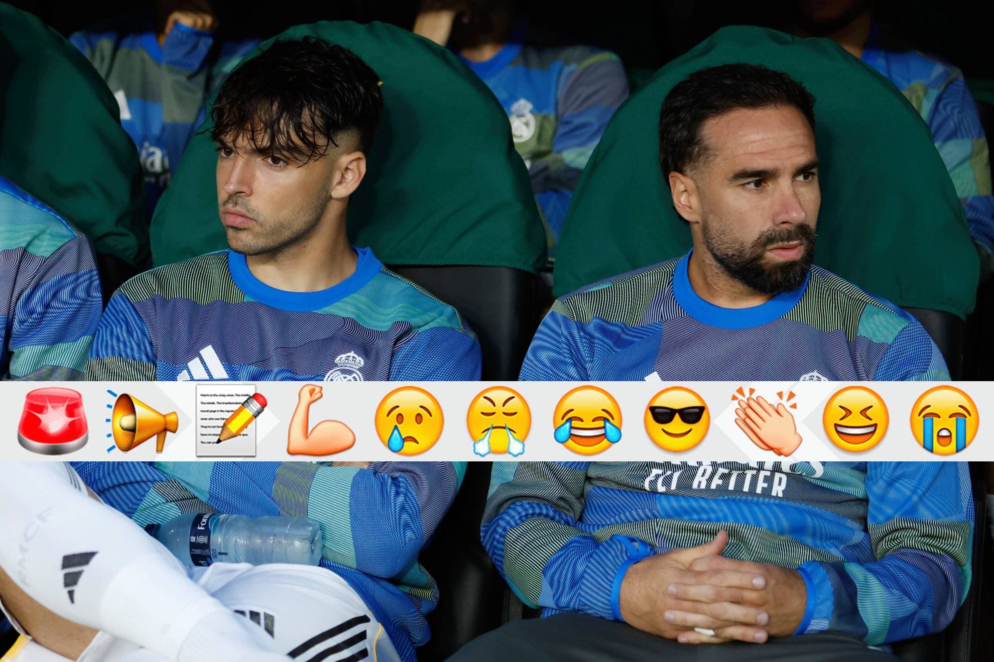 Asencio y Carvajal en el banquillo de La Cartuja.