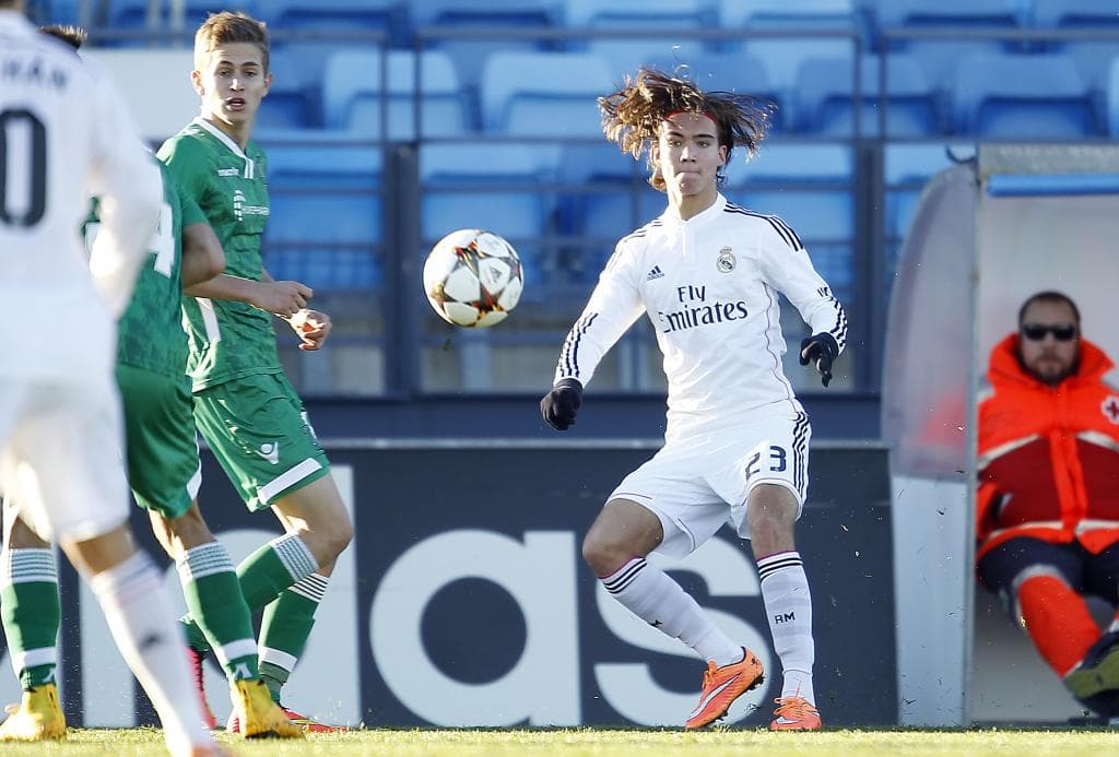 Mink Peeters, en un partido de Youth League.