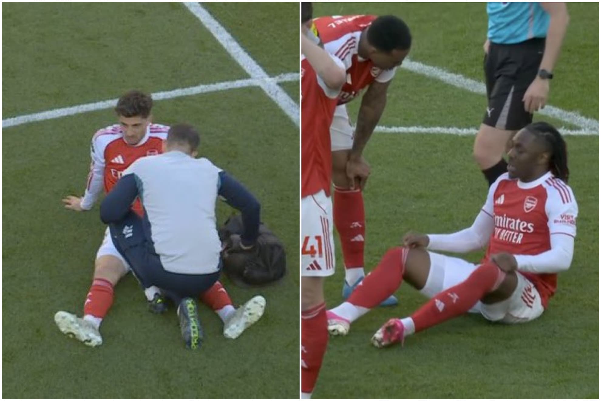 Havertz y Eze, tocados.