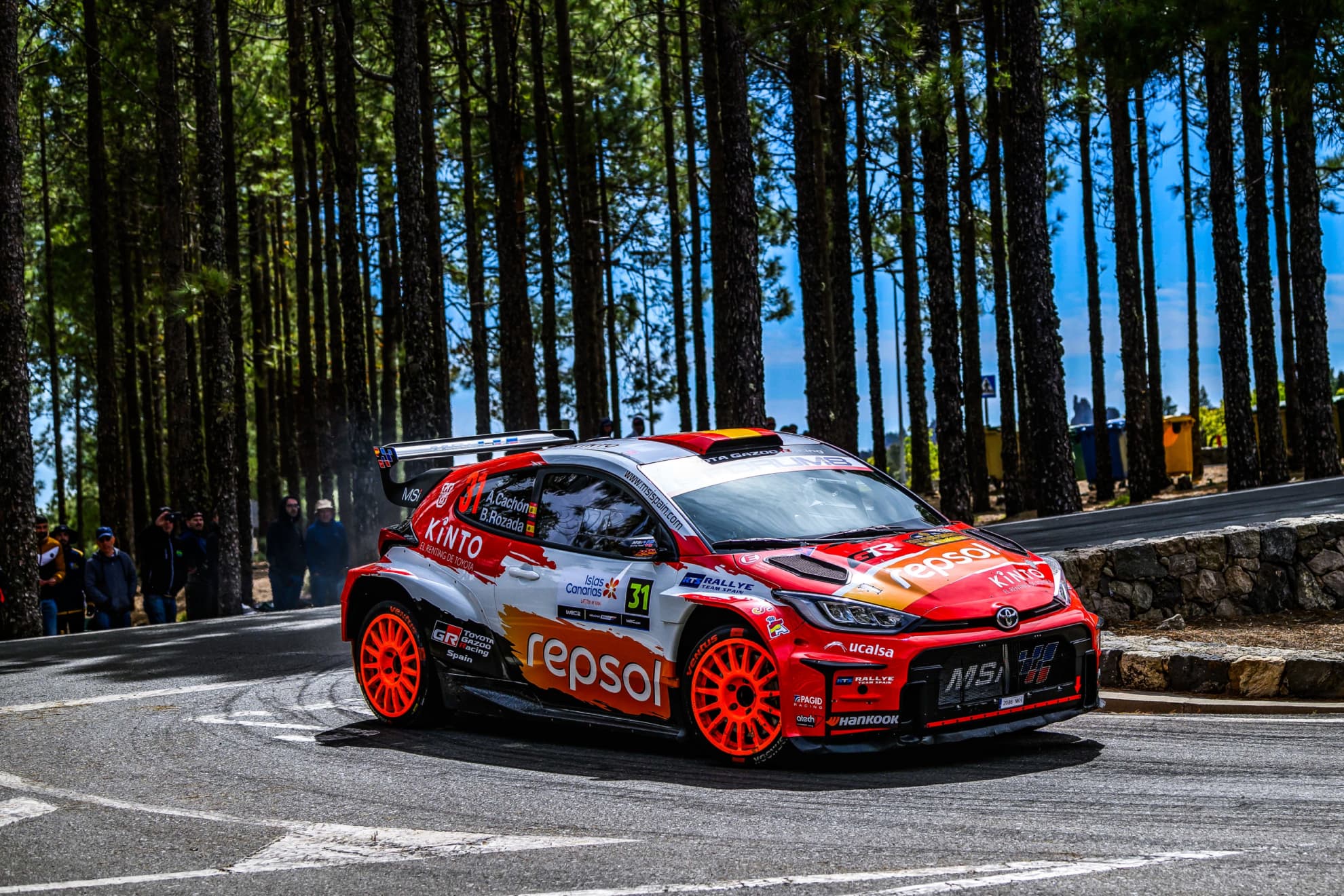 Cachón, en acción.