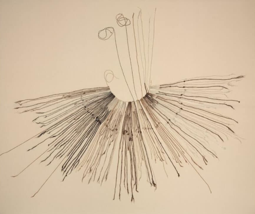 Representación de un 'quipu'