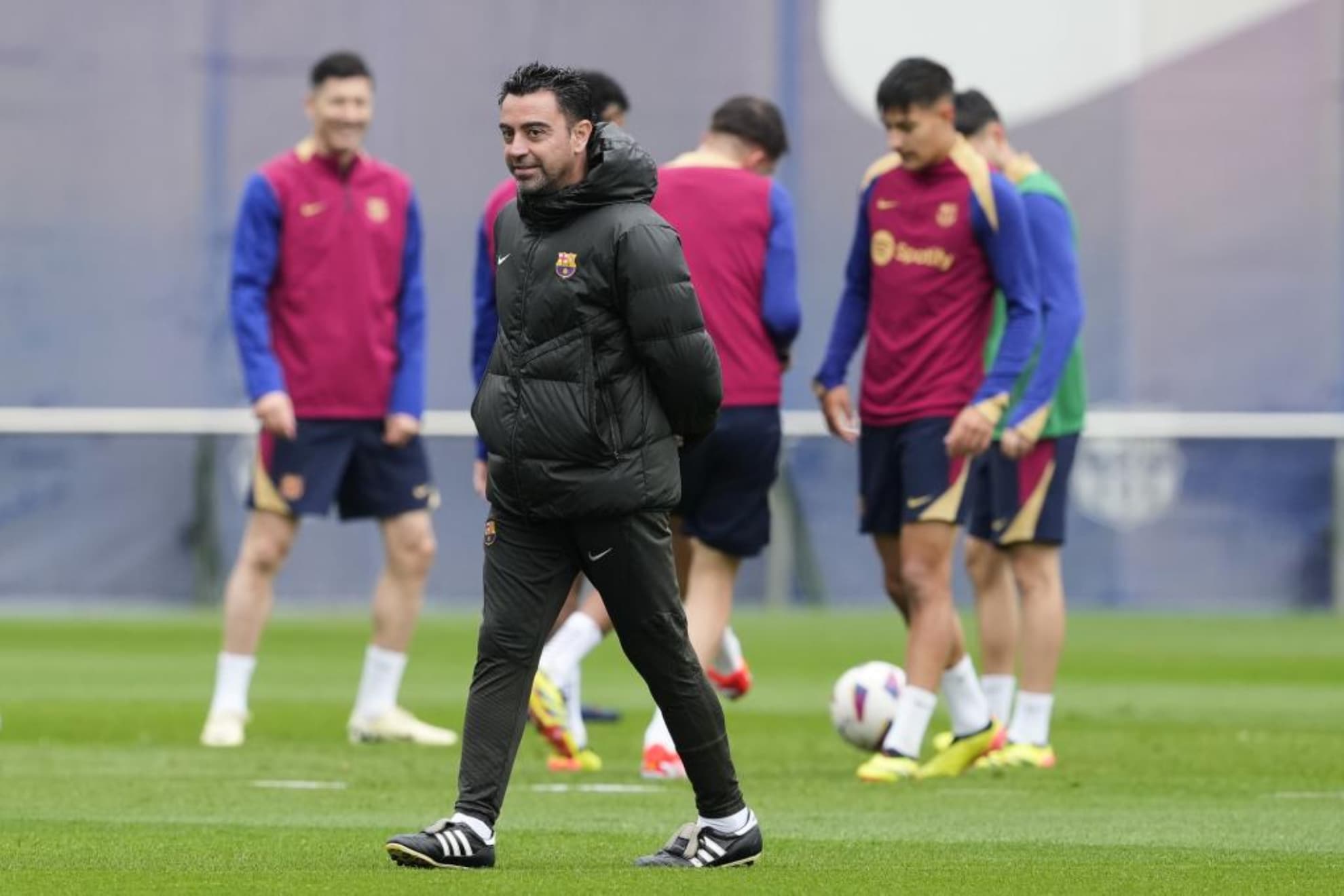 Xavi, en su etapa como entrenador.