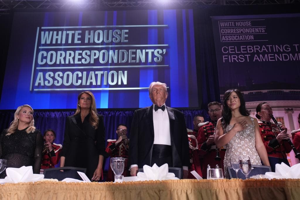 El presidente de Estados Unidos, Donald Trump, en la Cena de corresponsales.