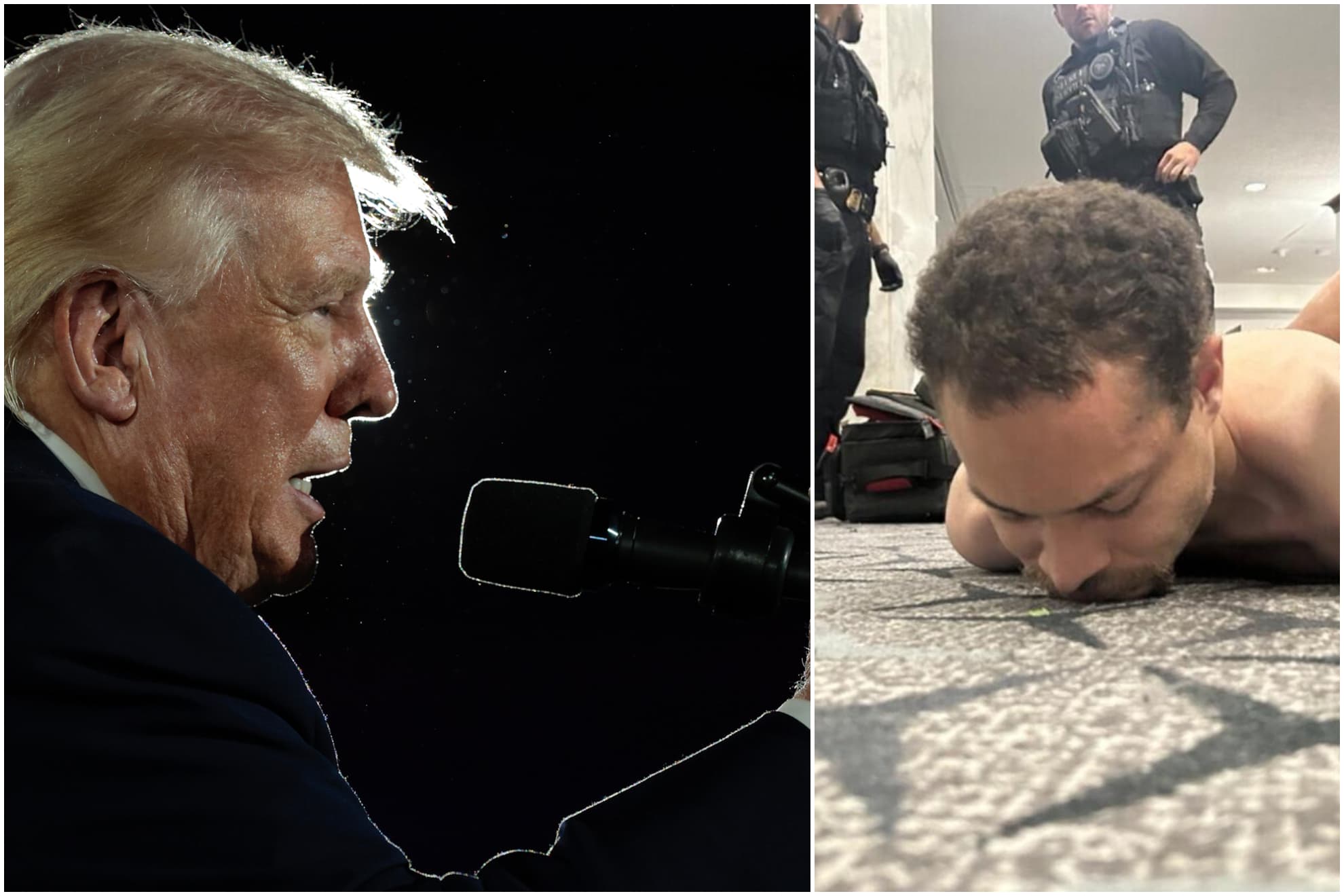 El presidente de Estados Unidos, Donald Trump / El detenido Cole Allen.