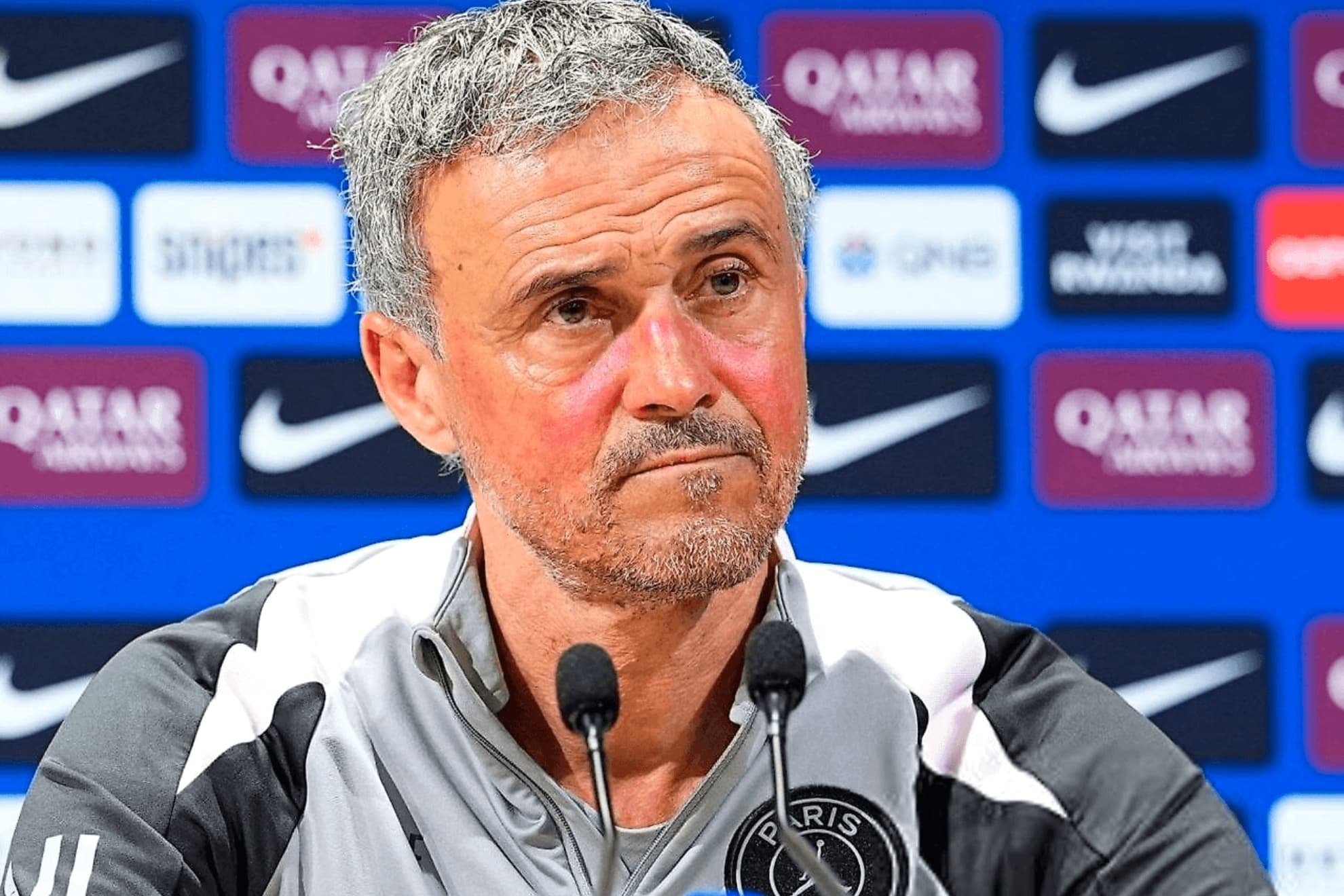 Luis Enrique, en sala de prensa.