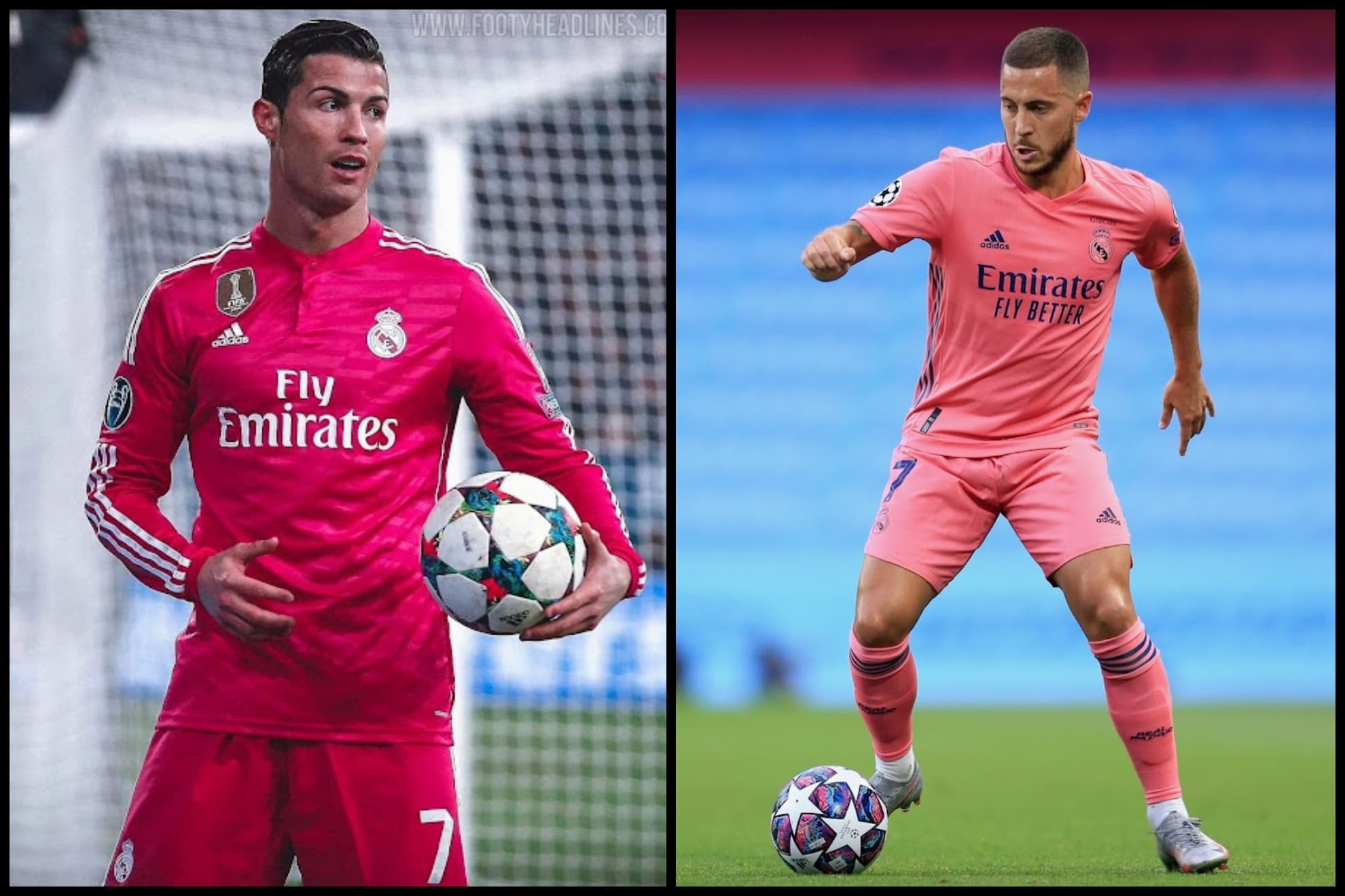 Camisetas anteriores rosas.