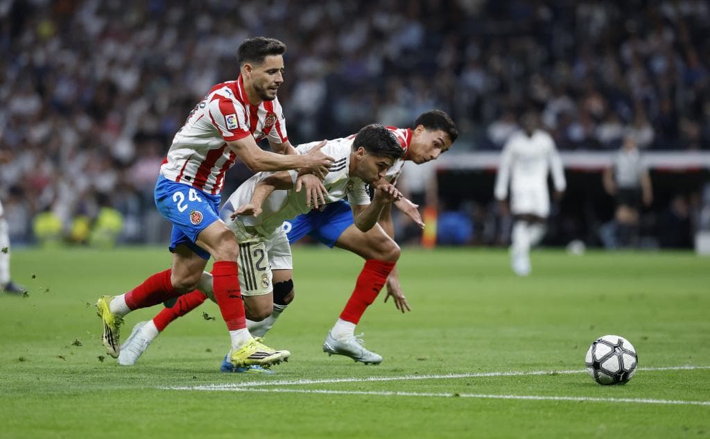 Brahim durante el partido frente al Girona en el Bernabéu.