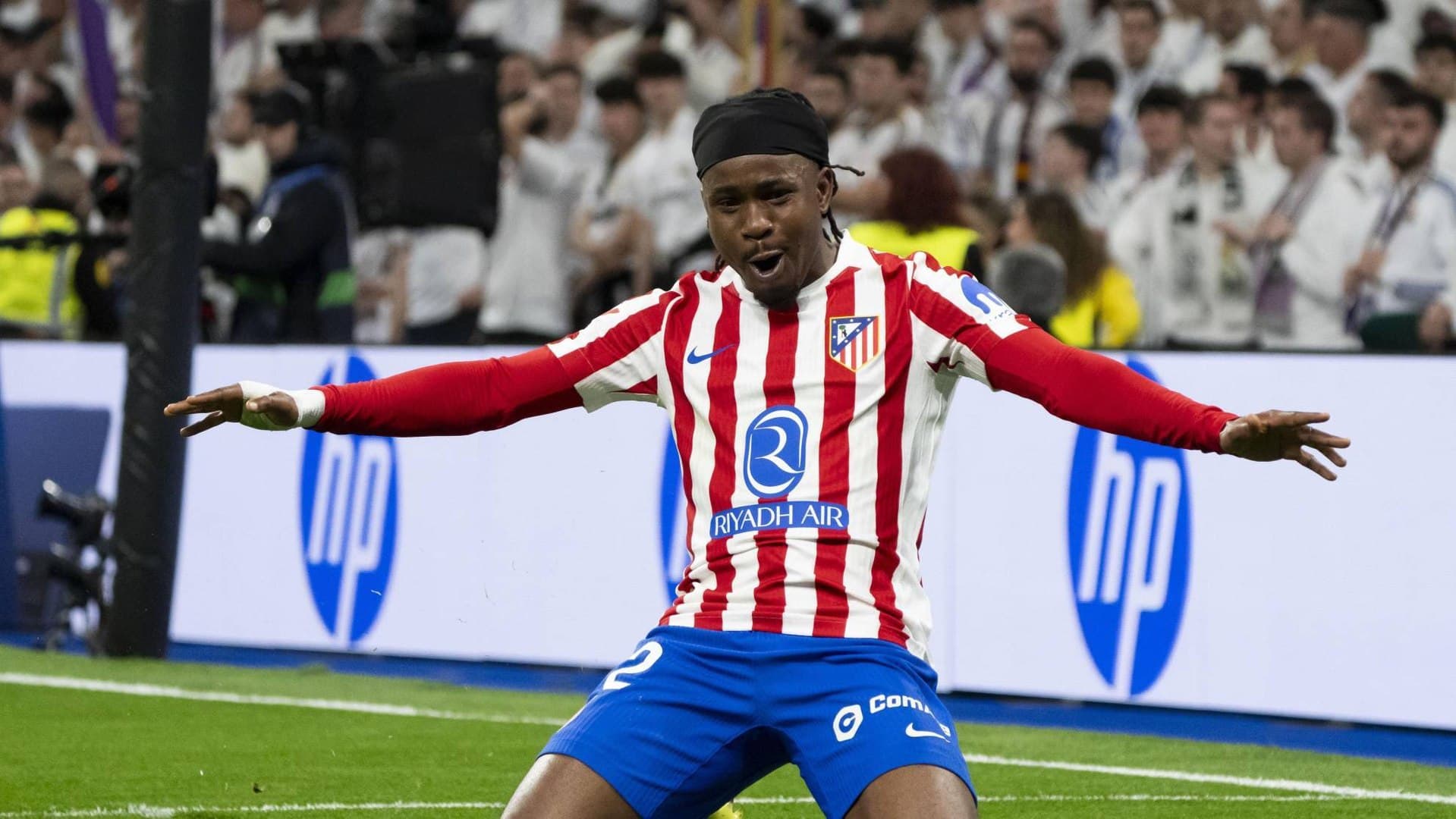 El nigeriano, celebrando un gol este curso.