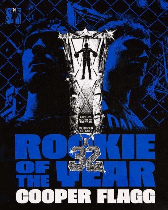 Cooper Flagg le gana el Novato del Año de la NBA a su "hermano" Kon Knueppel