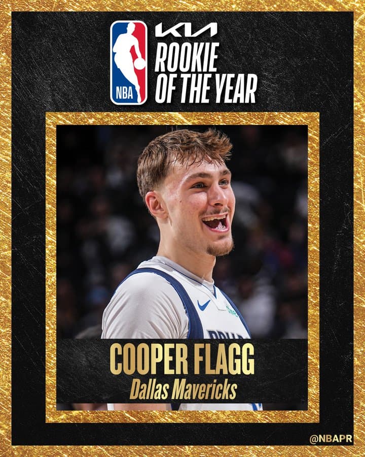 Cooper Flagg le gana el Novato del Año de la NBA a su "hermano" Kon Knueppel