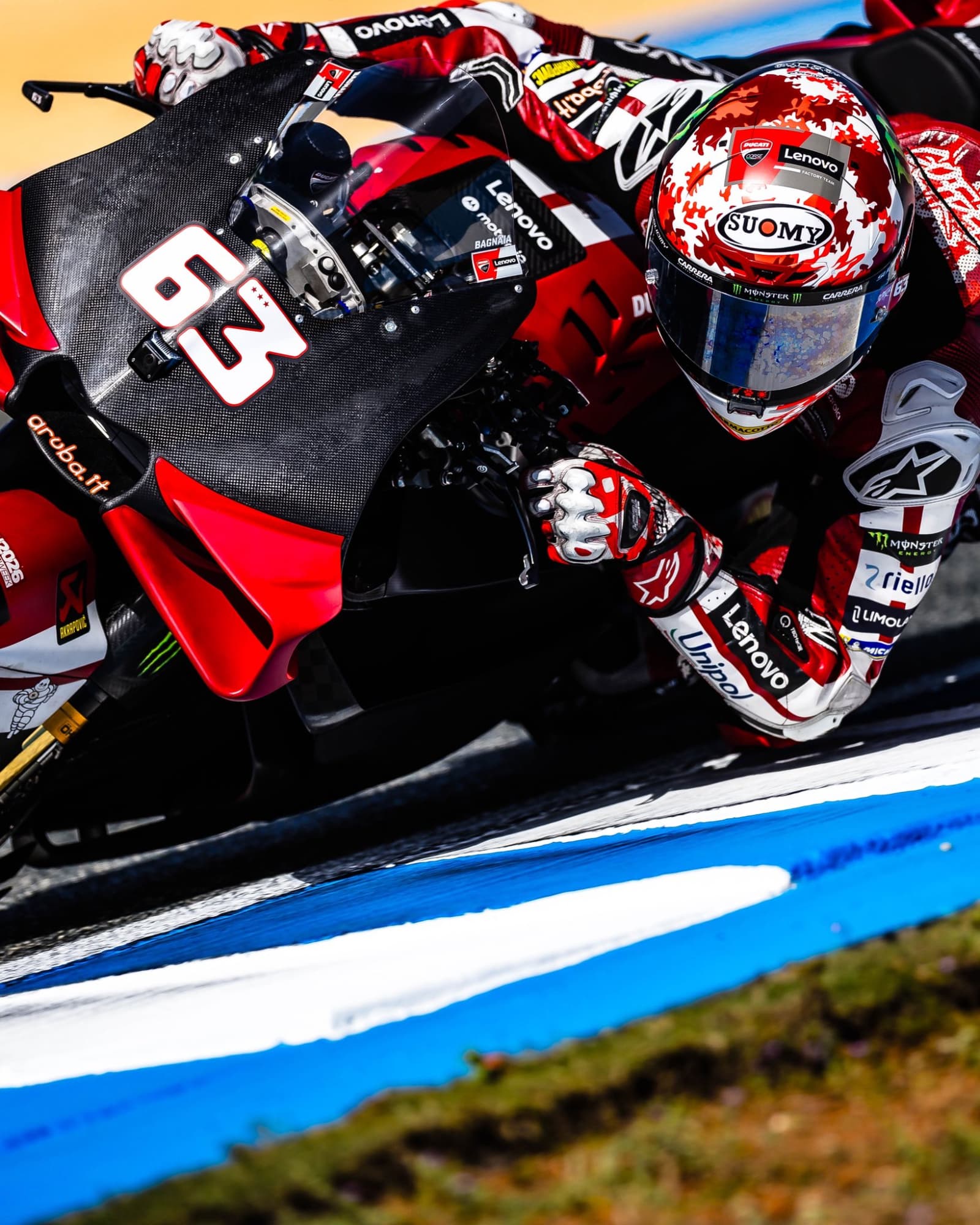 Pecco Bagnaia, en el test de Jerez.