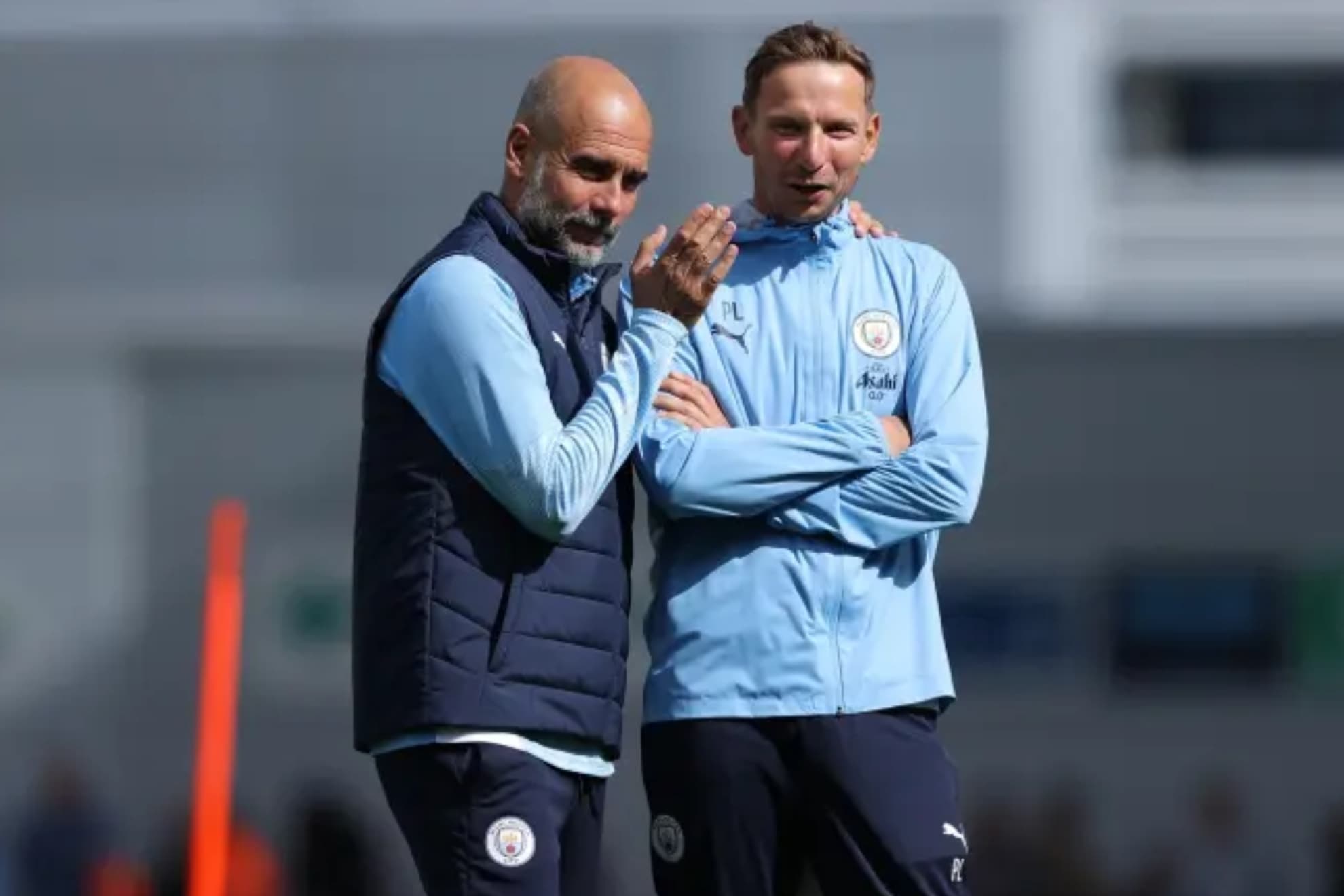 Guardiola y Pep Lijnders.