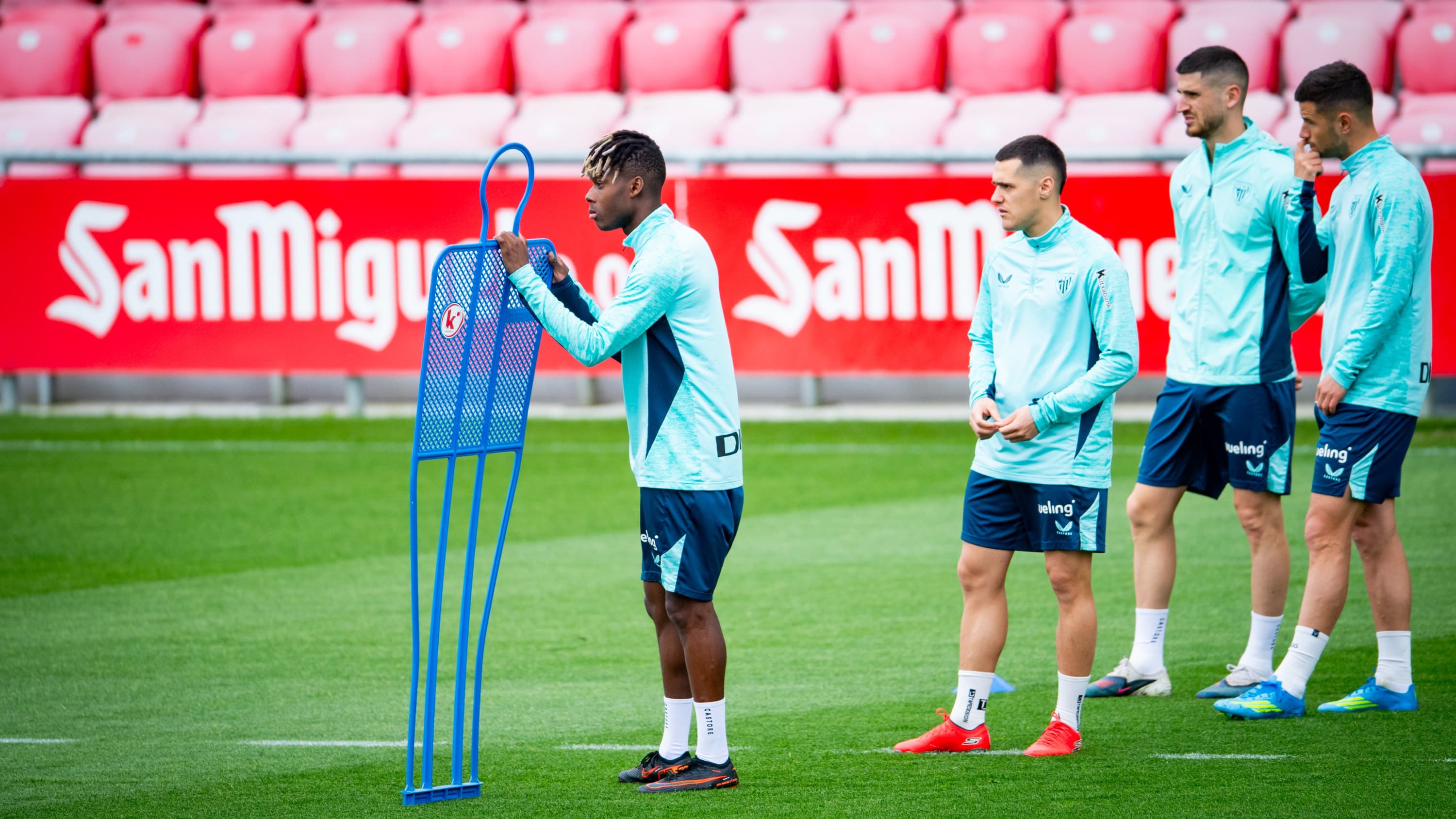 Nico, en una sesión de entrenamiento en Lezama.