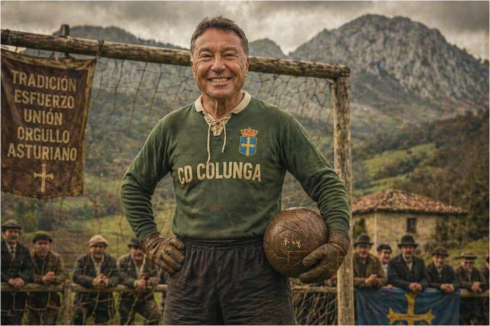 Imagen del CD Colunga para anunciar el histórico hito.