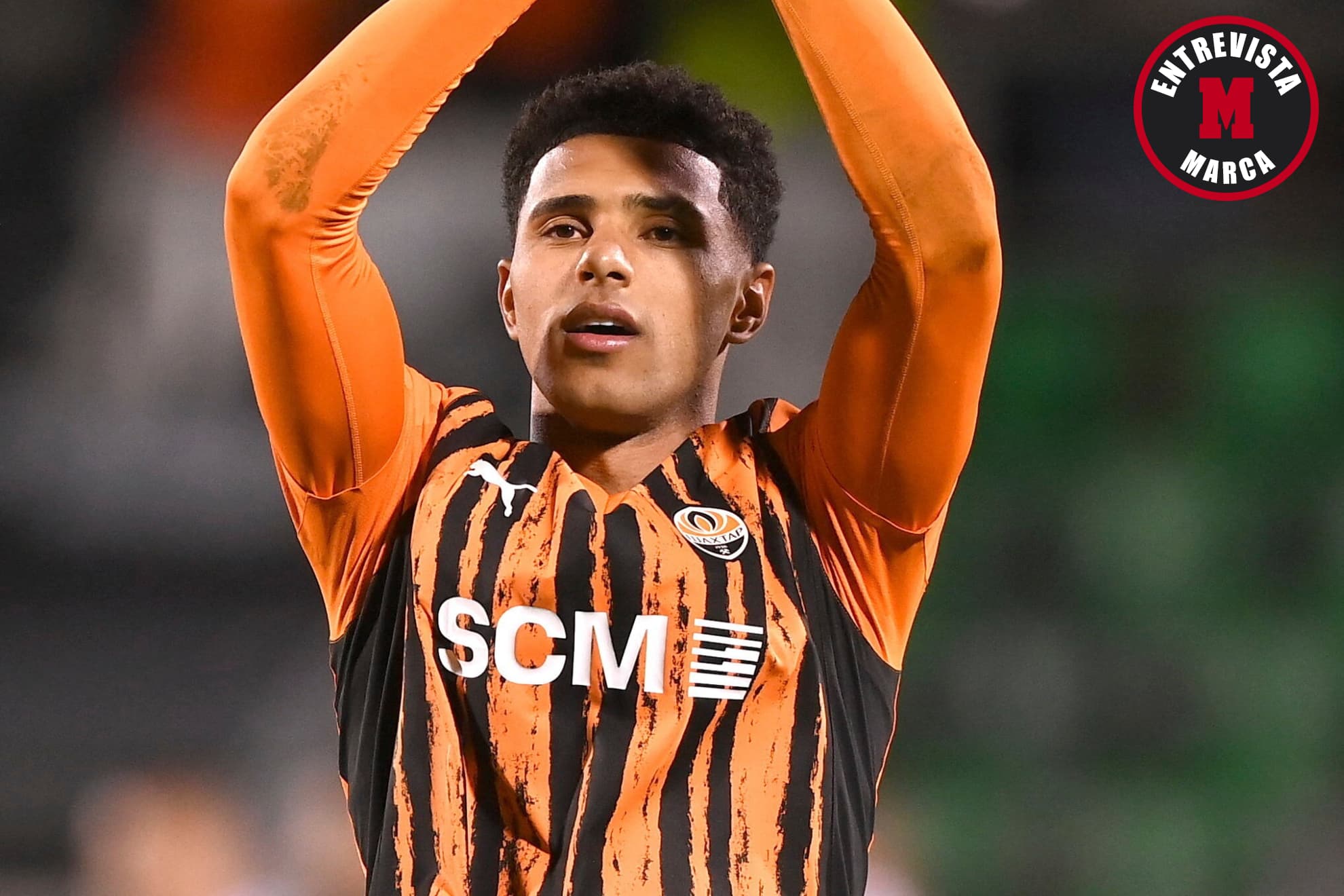 Vinícius Tobias, en un partido con el Shakhtar Donetsk.