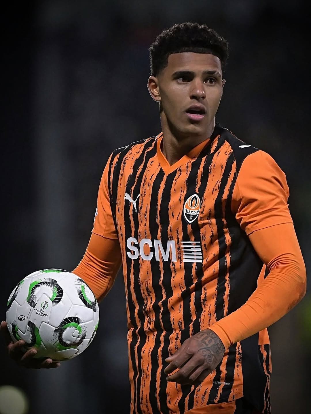 Vinícius Tobias, en un partido con el Shakhtar.