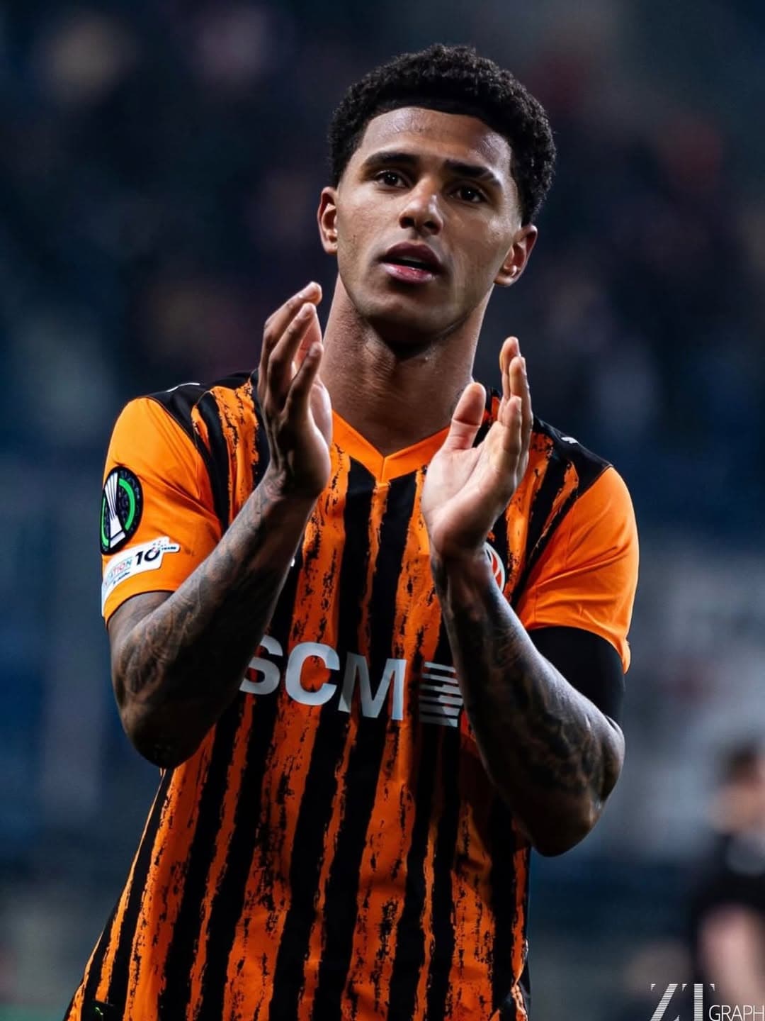 Vinícius Tobias, en un partido con el Shakhtar en Conference.