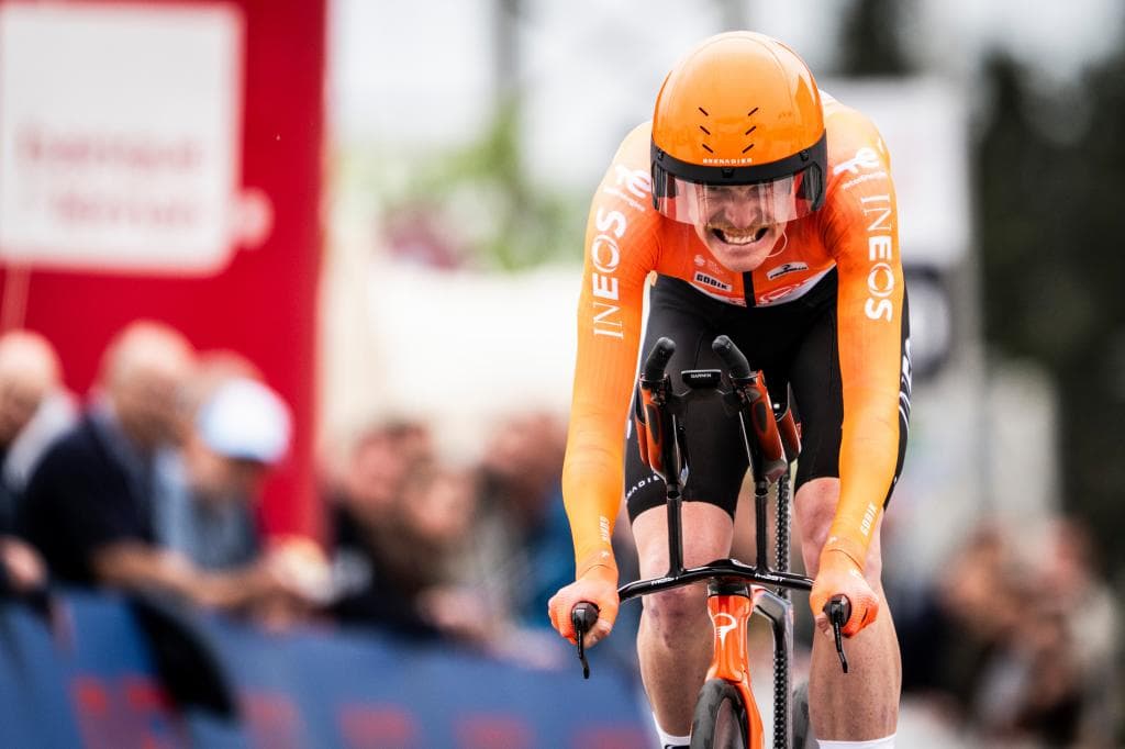 Dorion Godon durante la contrarreloj del Tour de Romandía.